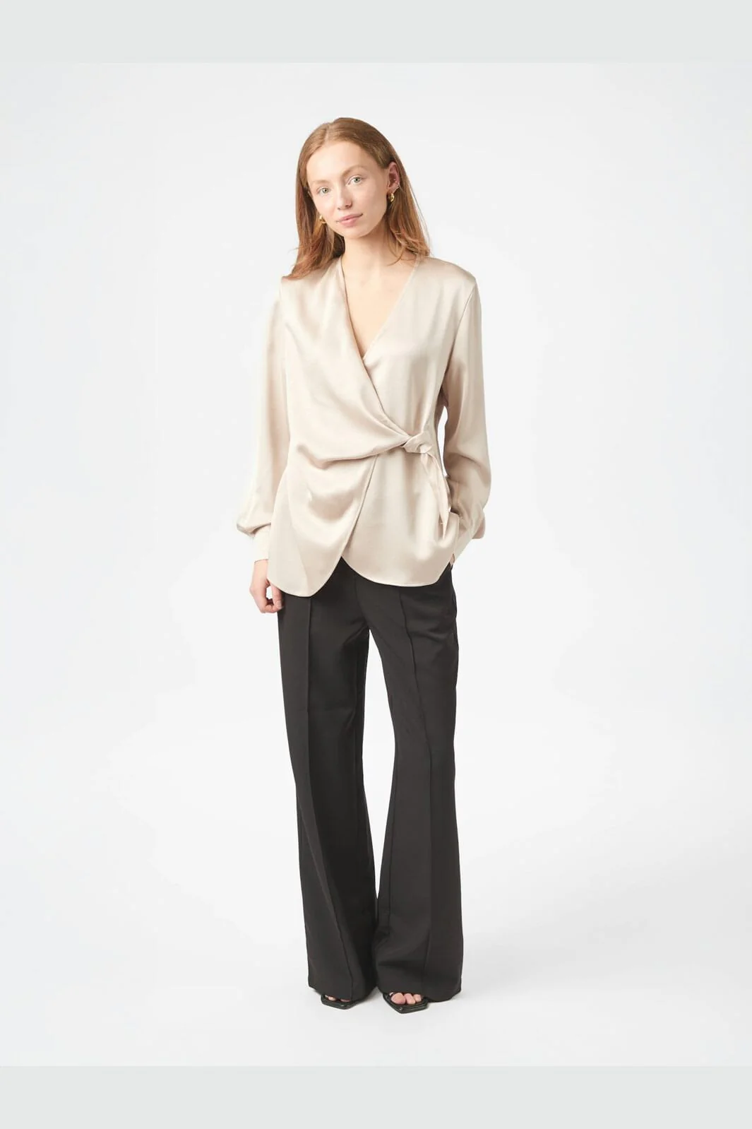 Neo Noir - Petris Heavy Sateen Blouse 166035 - 720 - Champagne - Image 7