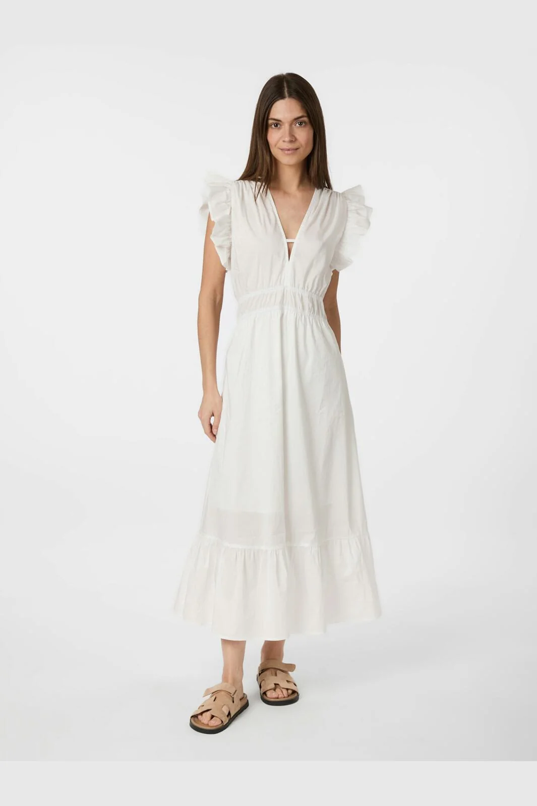 Neo Noir - Pollana Poplin Dress 160661 - 120 - White - Image 4