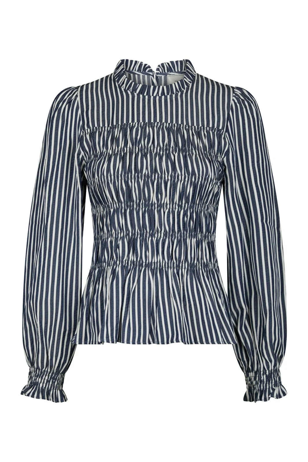 Neo Noir - Possa Big Stripe Blouse 168022 - 141 - Navy - Image 2