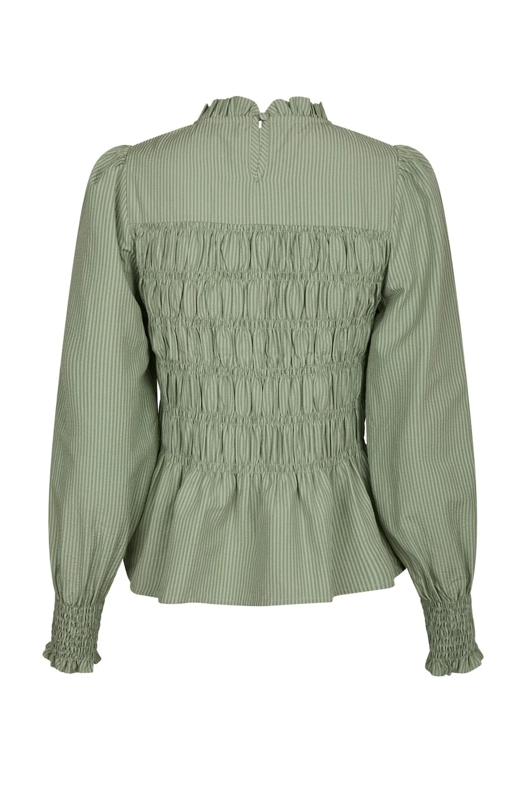 Neo Noir - Possa Stripe Blouse 167260 - 723 - Dusty Green - Image 6