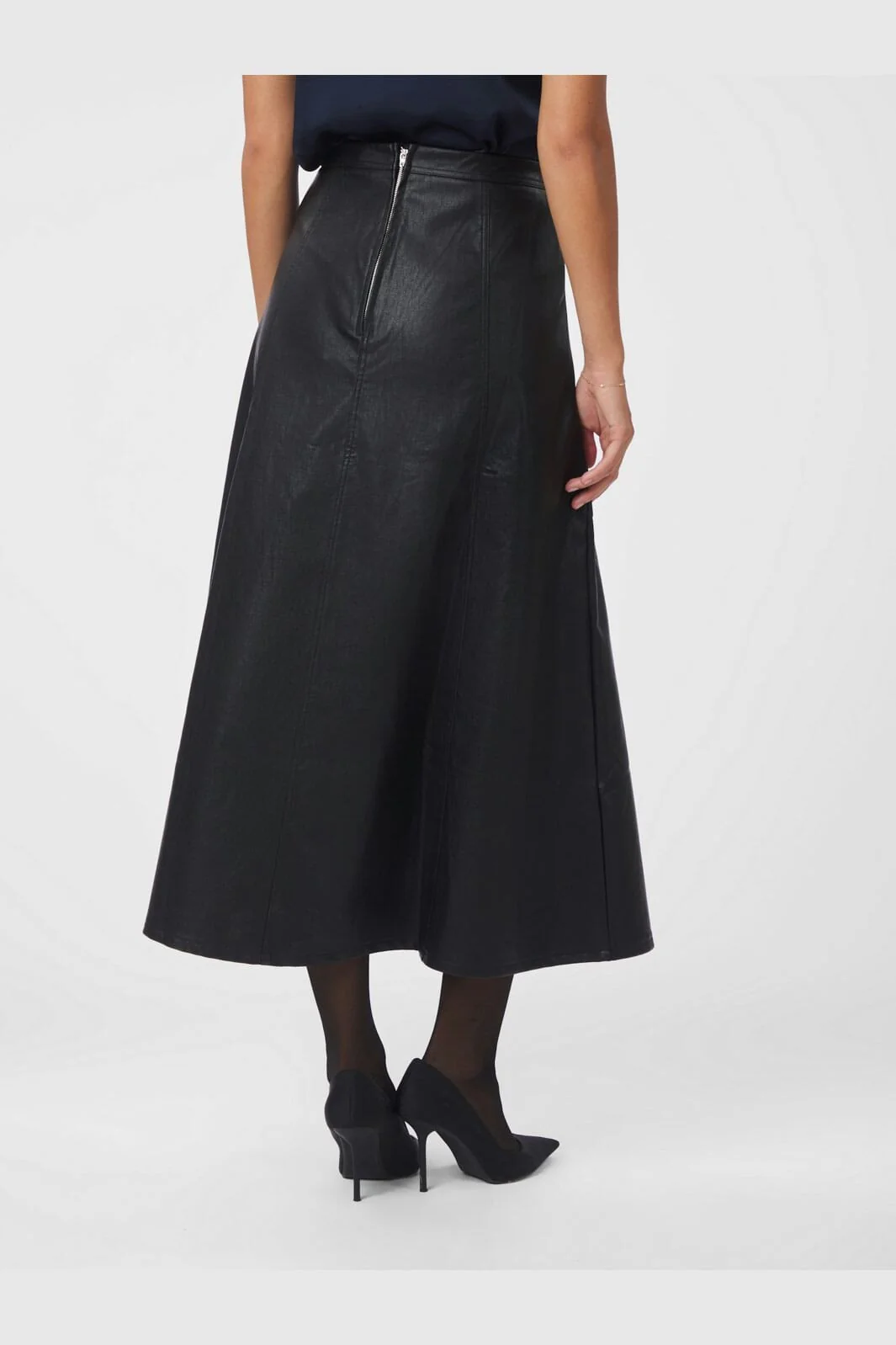 Neo Noir - Raya Faux Leather Skirt 167137 - 100 - Black - Image 4