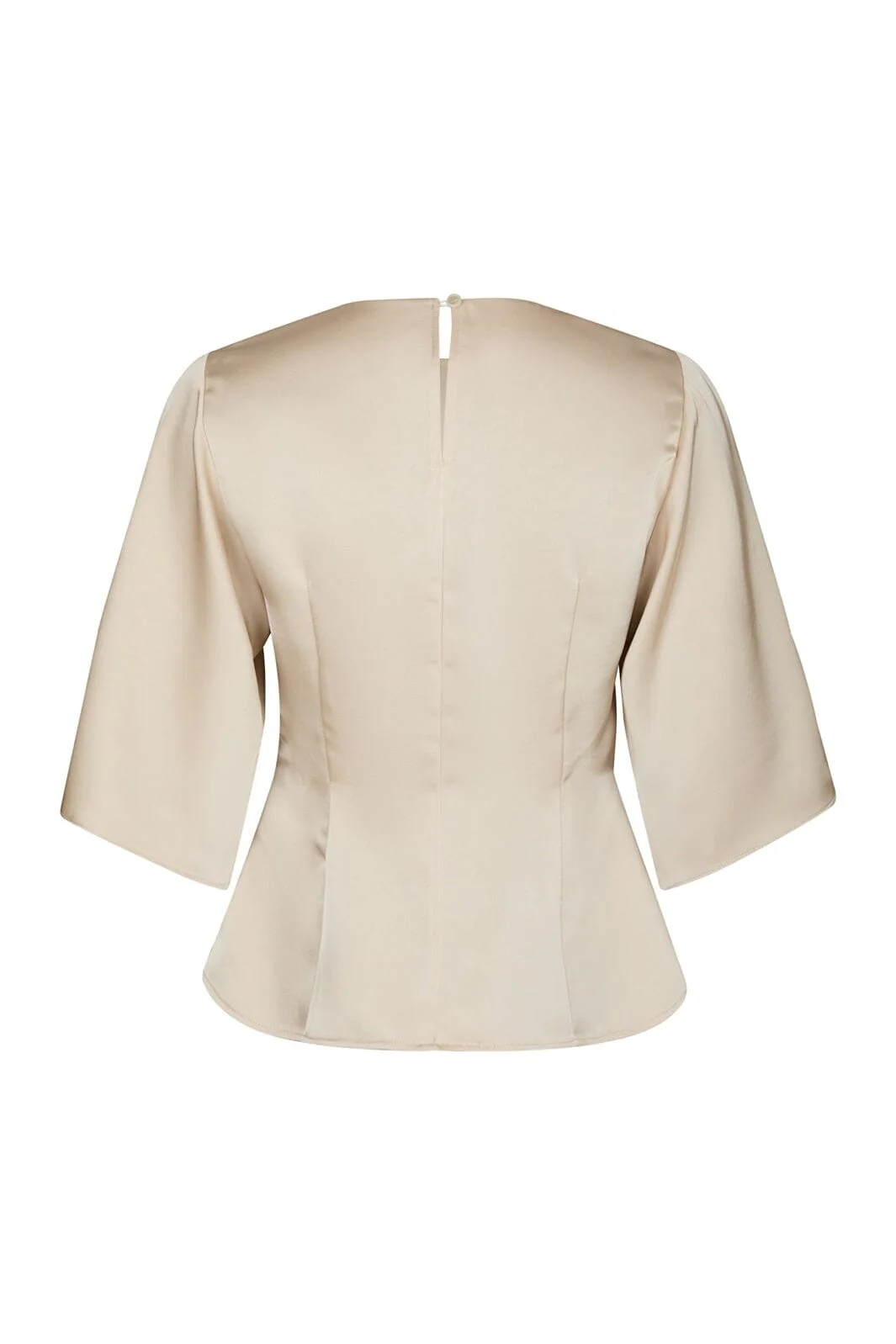 Neo Noir - Remana Heavy Sateen Blouse 168002 - 720 - Champagne - Image 3