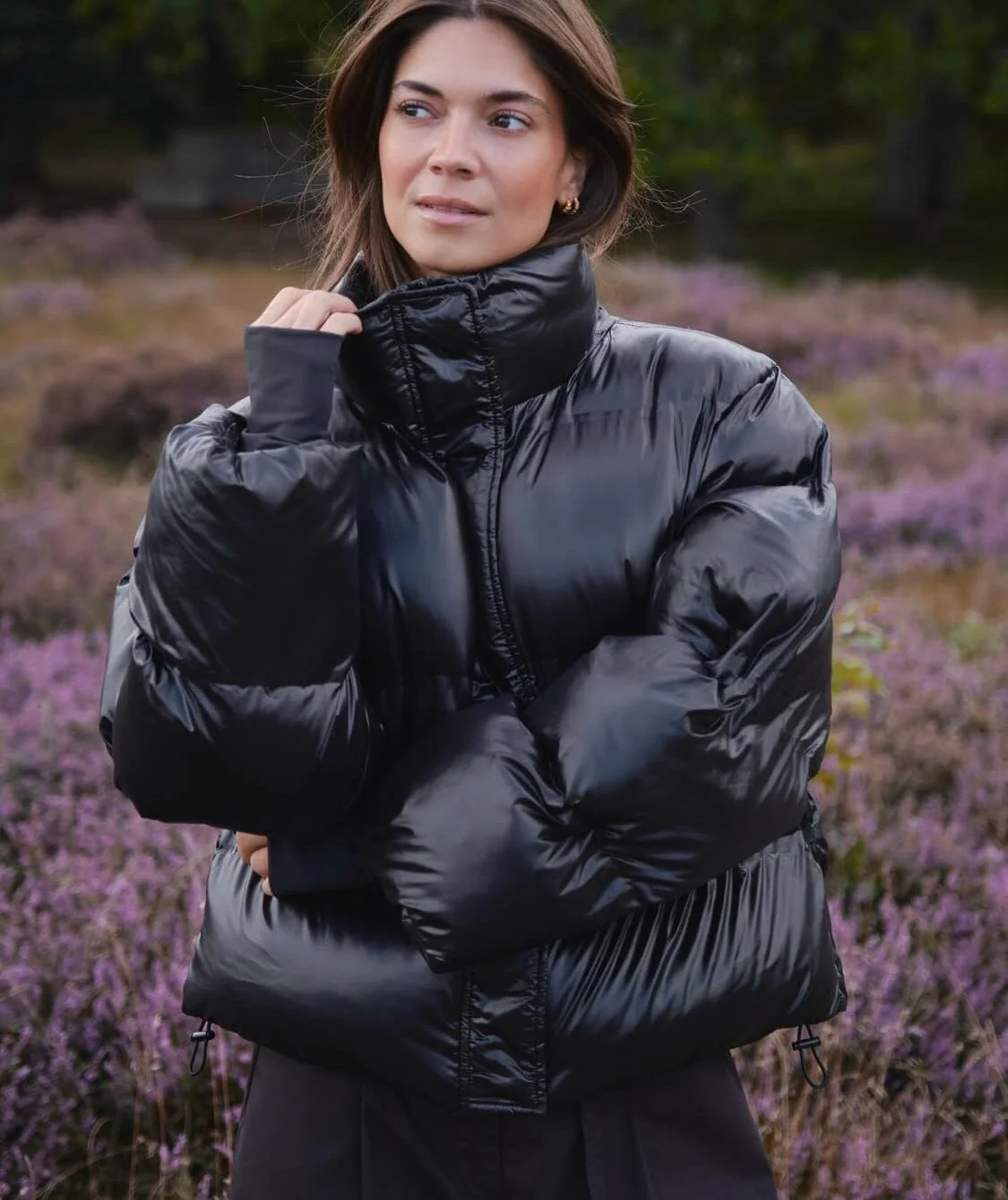 Neo Noir - Rhea Shiny Puffer Jacket 165094 - 100 - Black - Image 3