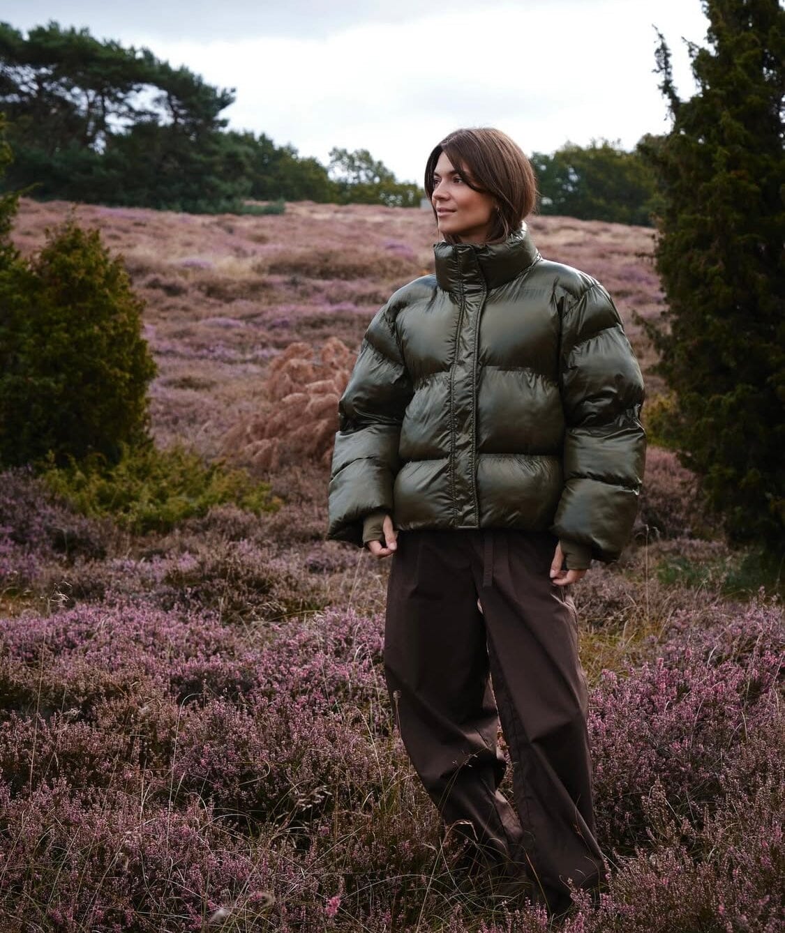 Neo Noir - Rhea Shiny Puffer Jacket 165094 - 605 - Olive - Image 3