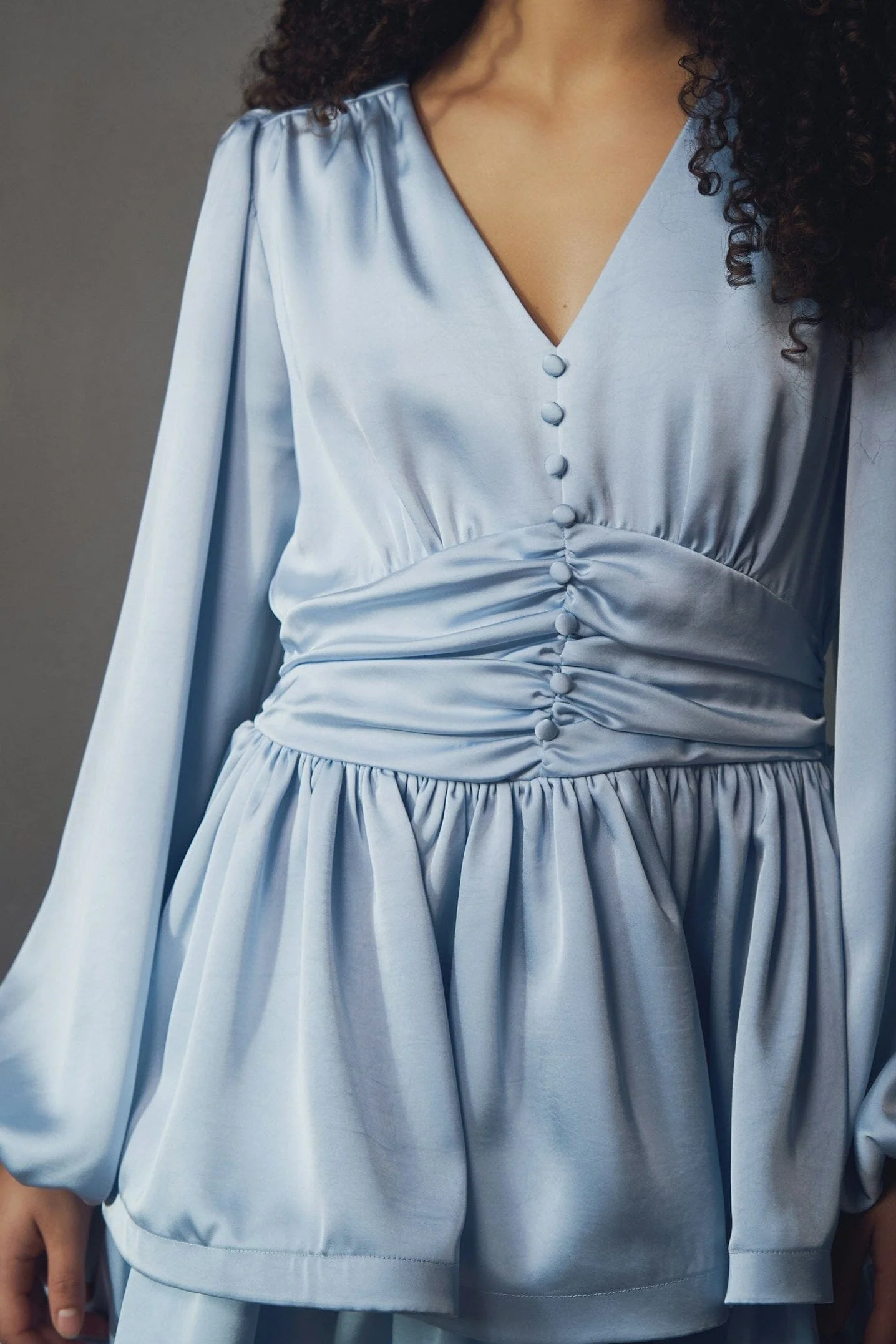 Neo Noir - Rivana Heavy Sateen Dress 168847 - 145 - Light Blue - Image 2
