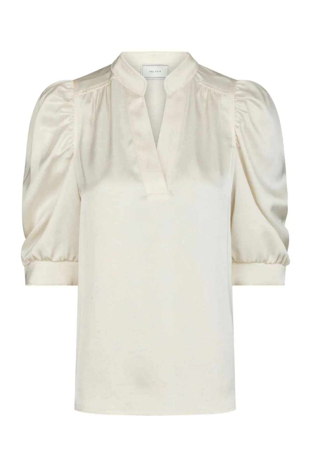 Neo Noir - Roella Heavy Sateen Blouse 162590 - 621 - Pearl - Image 3