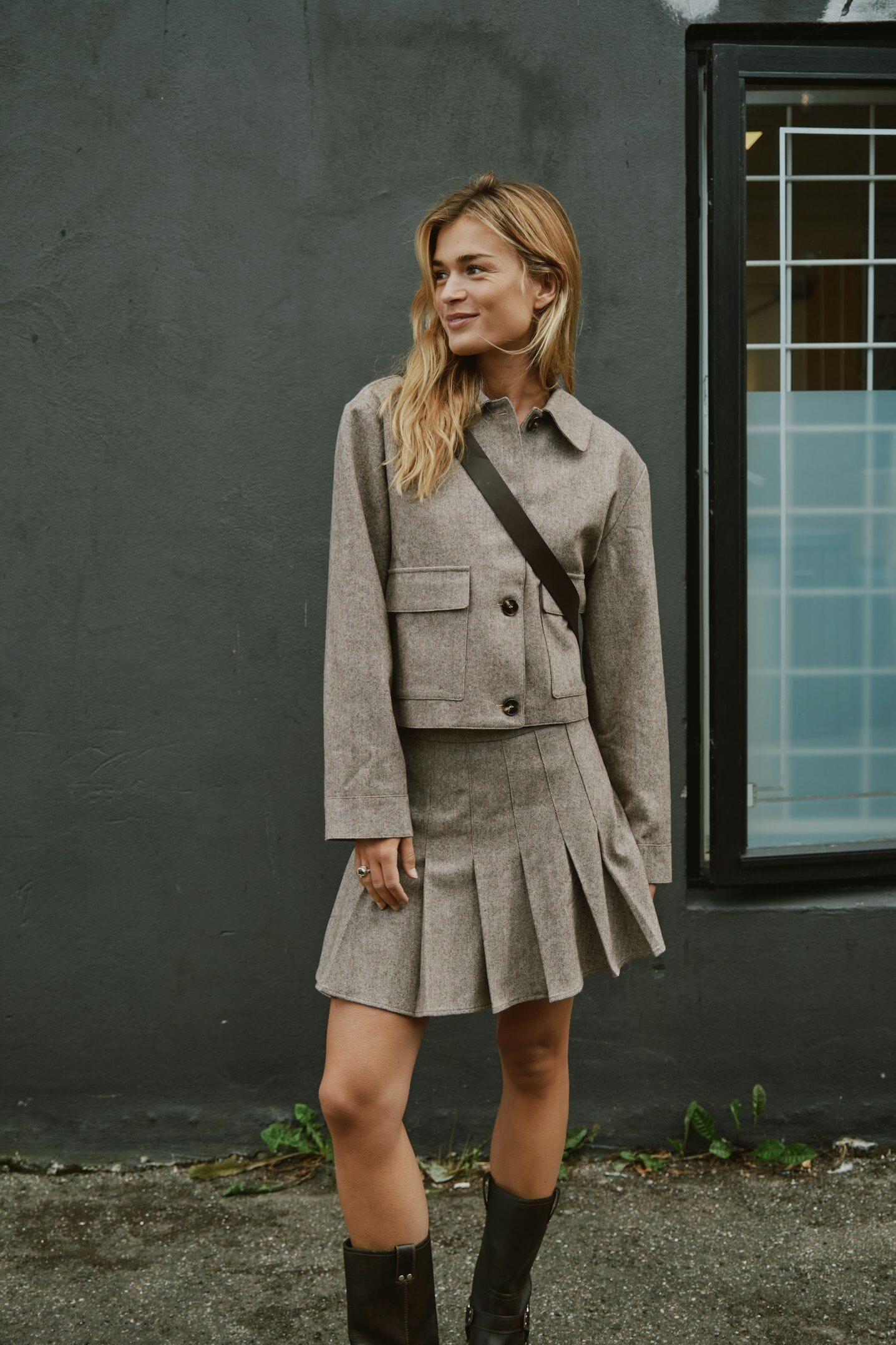 Neo Noir - Romana Herringbone Jacket 164892 - 306 - Dusty Brown - Image 8