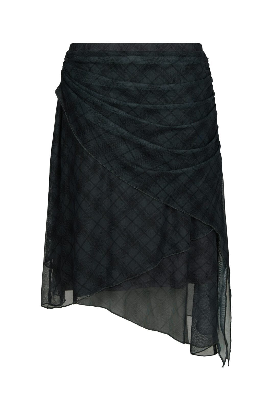 Neo Noir - Saffron Check Mesh Skirt 167206 - 104 - Dark Grey - Image 9