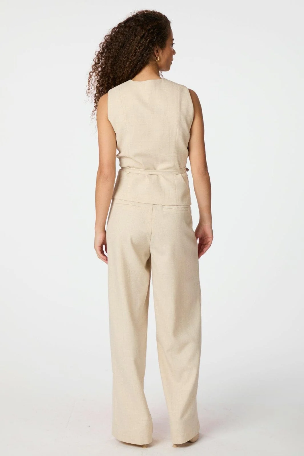 Neo Noir - Samara Melange Waistcoat 165293 - 976 - Beige Melange - Image 6