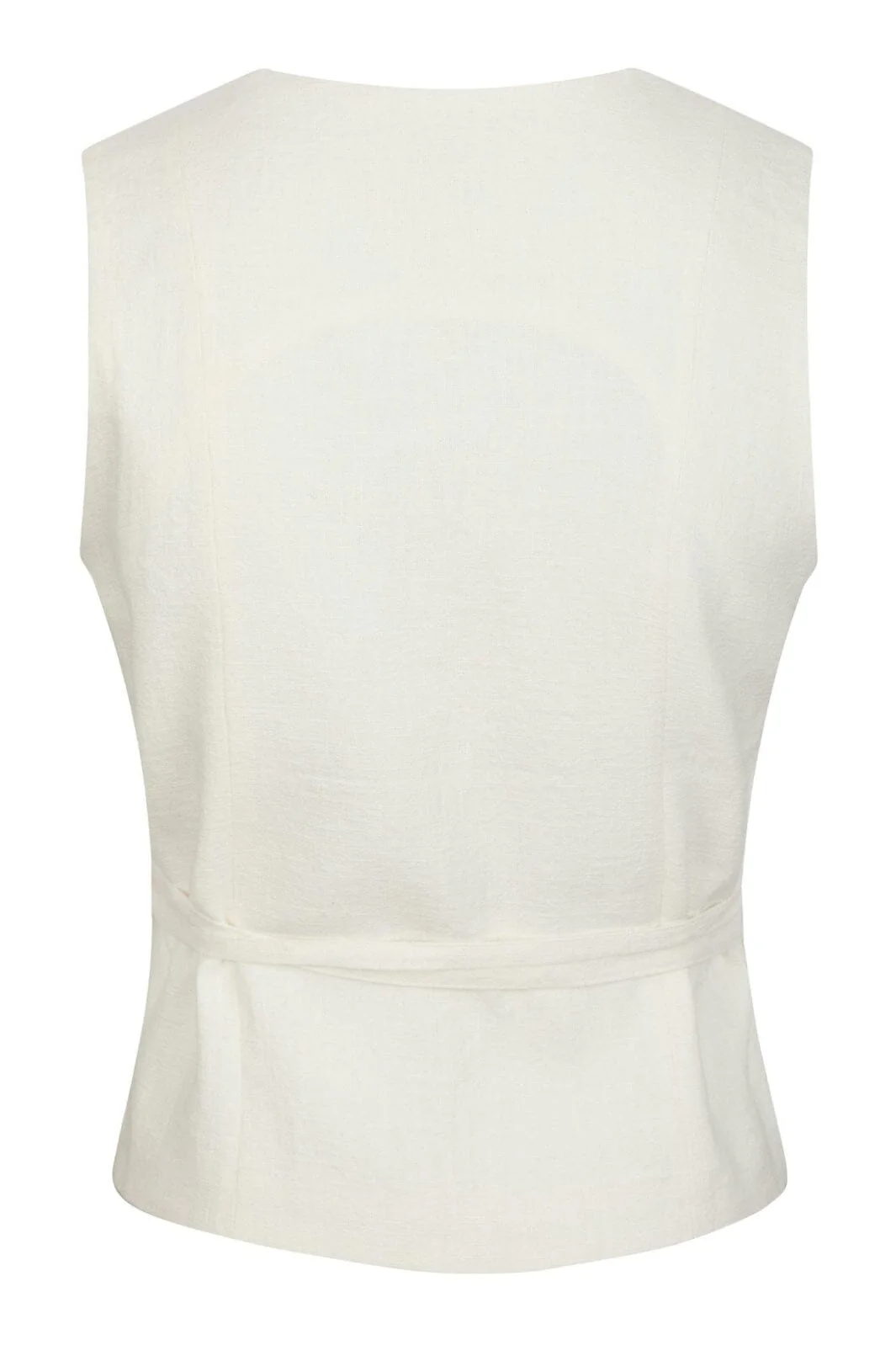 Neo Noir - Samara Ramie Waistcoat 165105 - 121 - Off White - Image 8