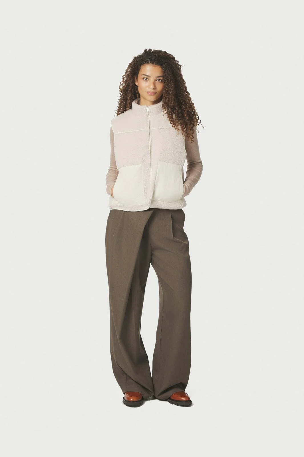 Neo Noir - Scout Teddy Waistcoat 155725 - 436 - Ivory/Ivory - Image 8