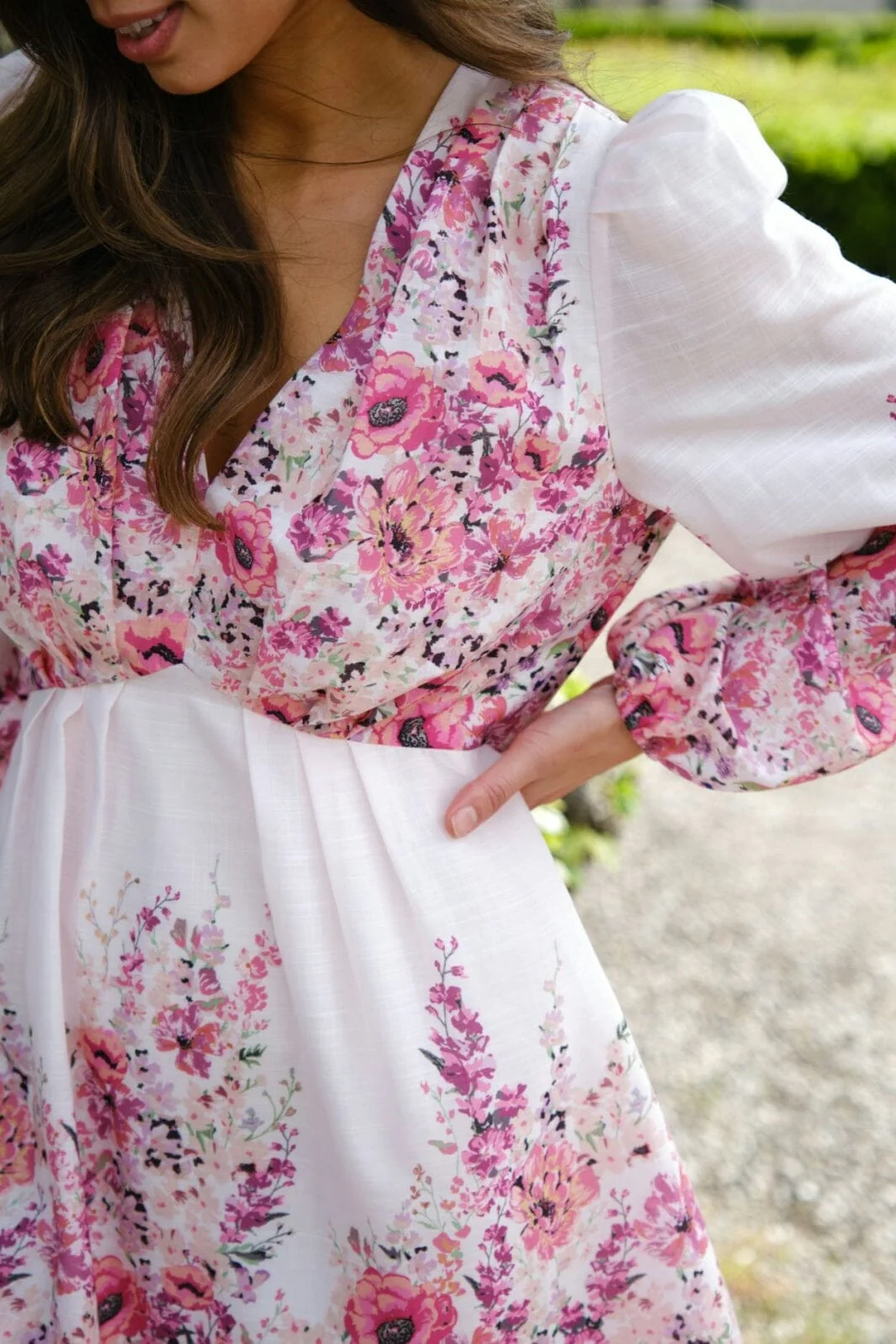 Neo Noir - Semila Flower Print Dress 166452 - 165 - Rose - Image 2