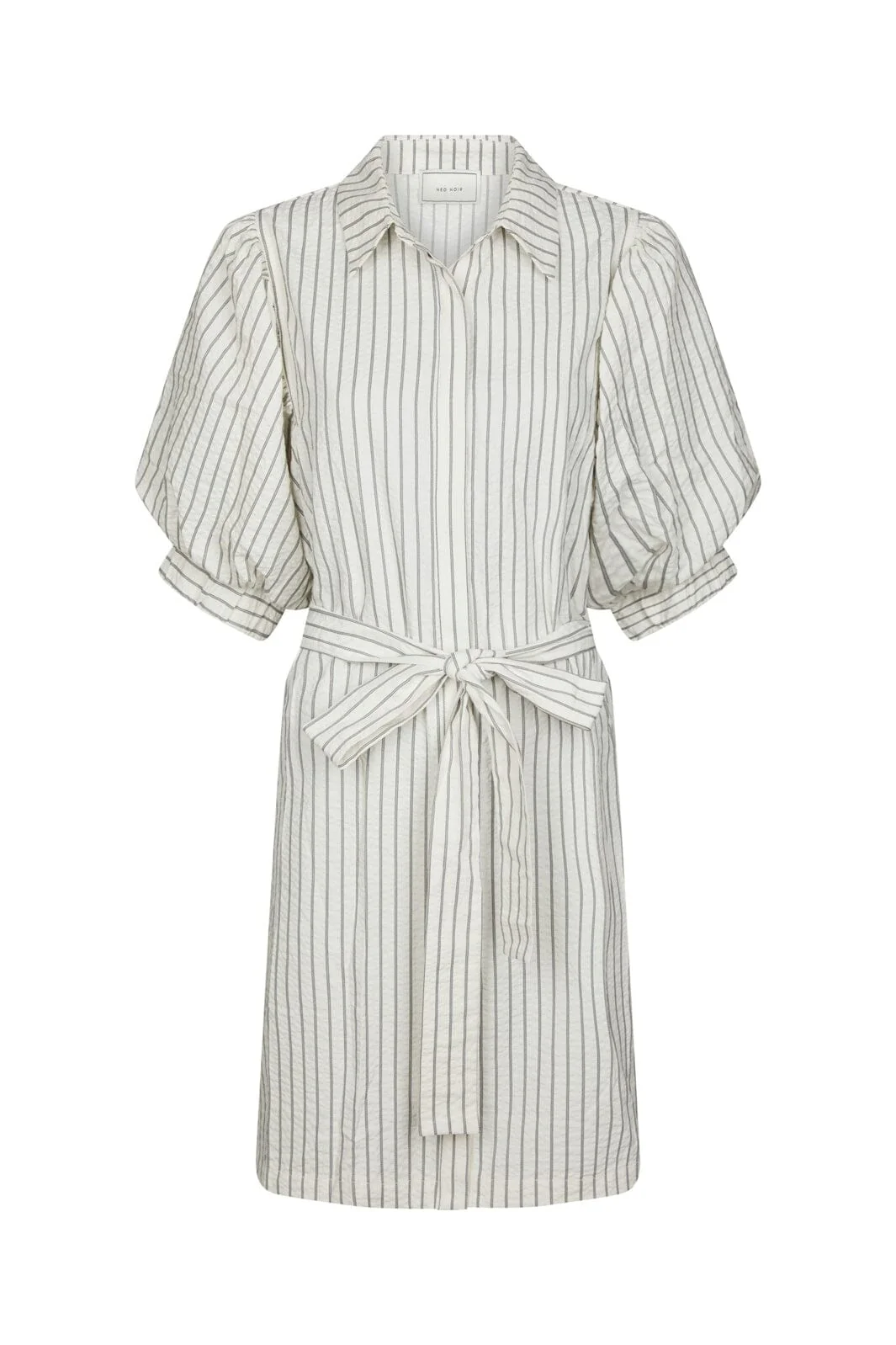 Neo Noir - Serene Slim Stripe Dress 168963 - 121 - Off White - Image 2