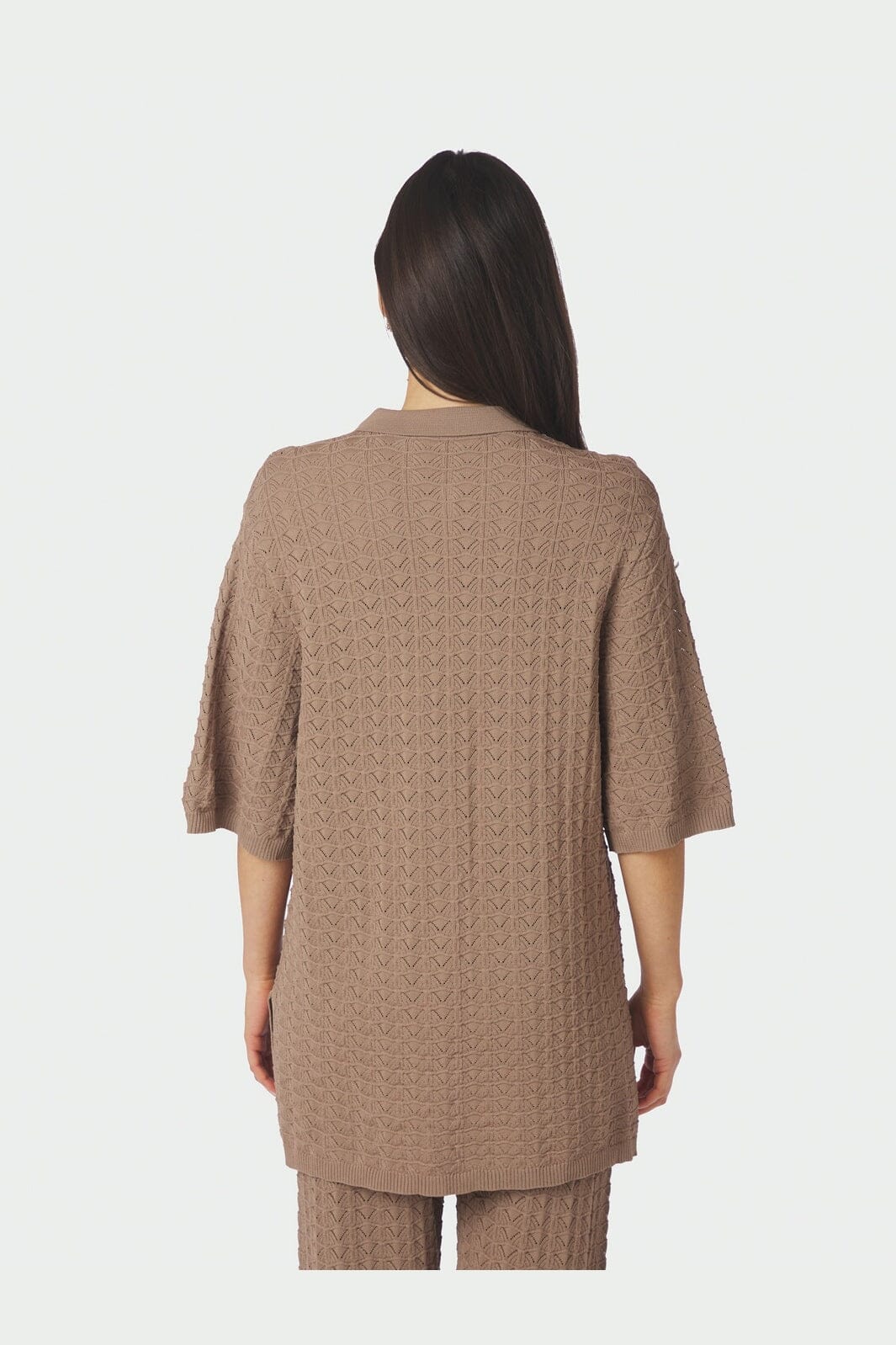 Neo Noir - Sette Fine Crochet Blouse 168327 - 214 - Taupe - Image 4