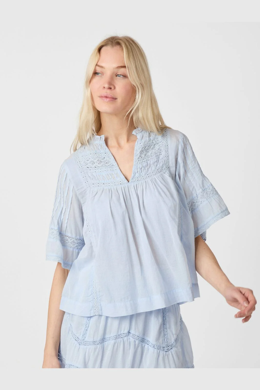 Neo Noir - Siama S Voile Blouse 164703 - 145 - Light Blue - Image 5