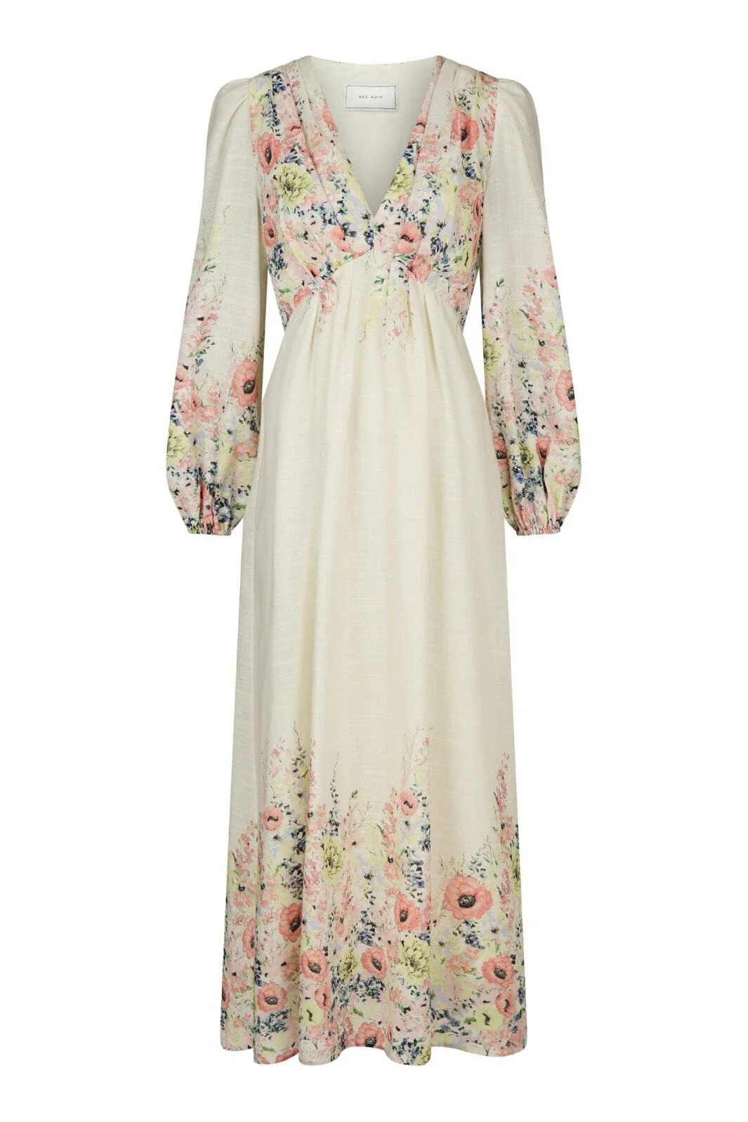 Neo Noir - Silfi Flower Print Dress 164828 - 122 - Creme - Image 4