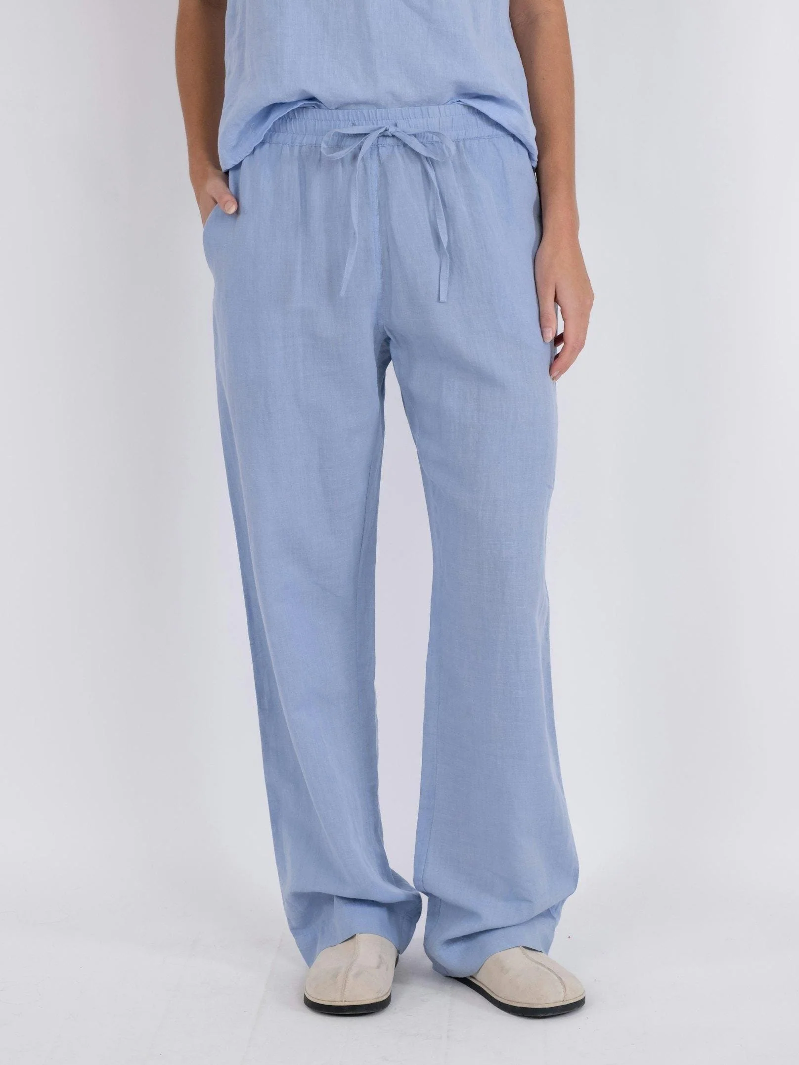 Neo Noir - Sonar Linen Pants - Light Blue - Image 4