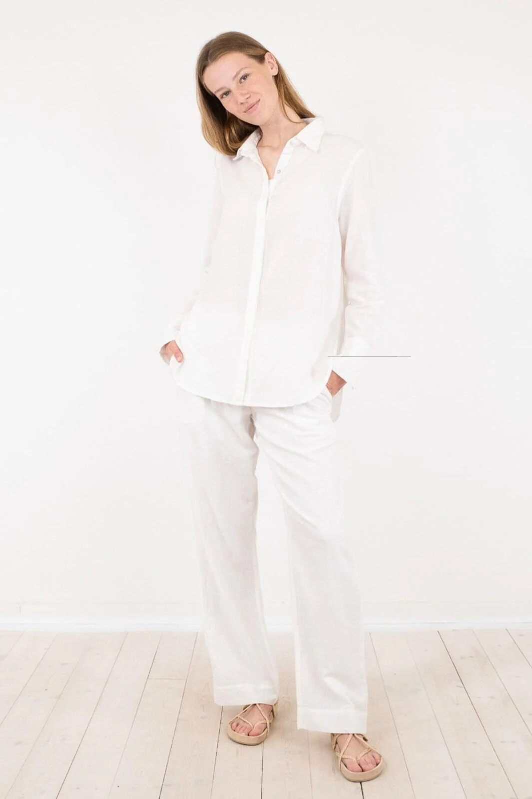 Neo Noir - Sonar Linen Pants - White - Image 6