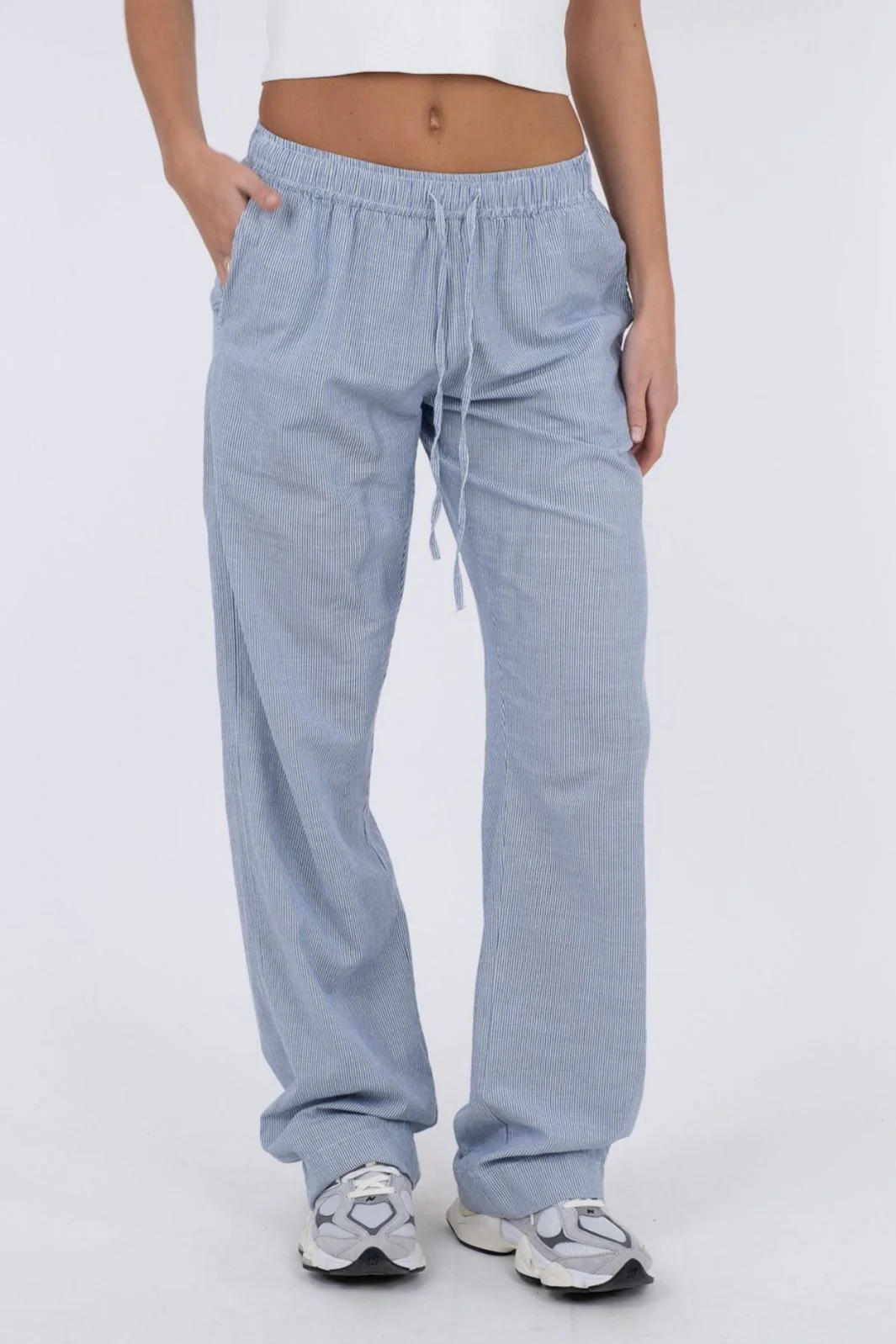 Neo Noir - Sonar Mini Stripe Pants - Blue - Image 5