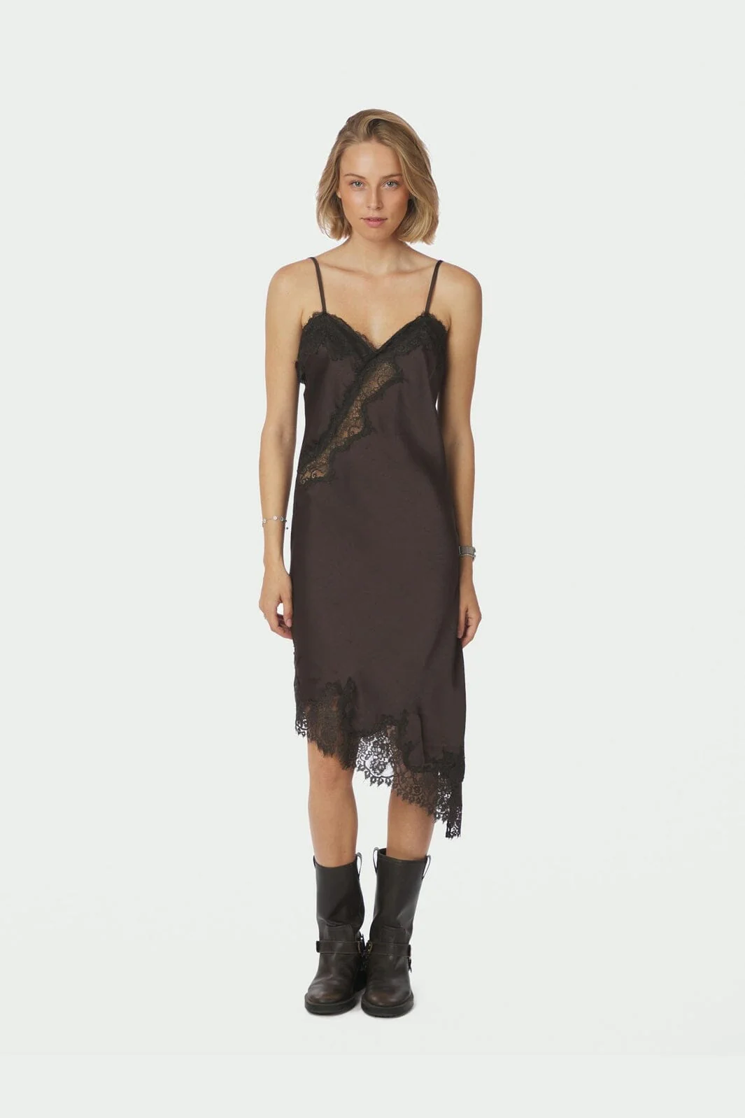 Neo Noir - Sorelle Lace Dress 167411 - 676 - Dark Brown - Image 5