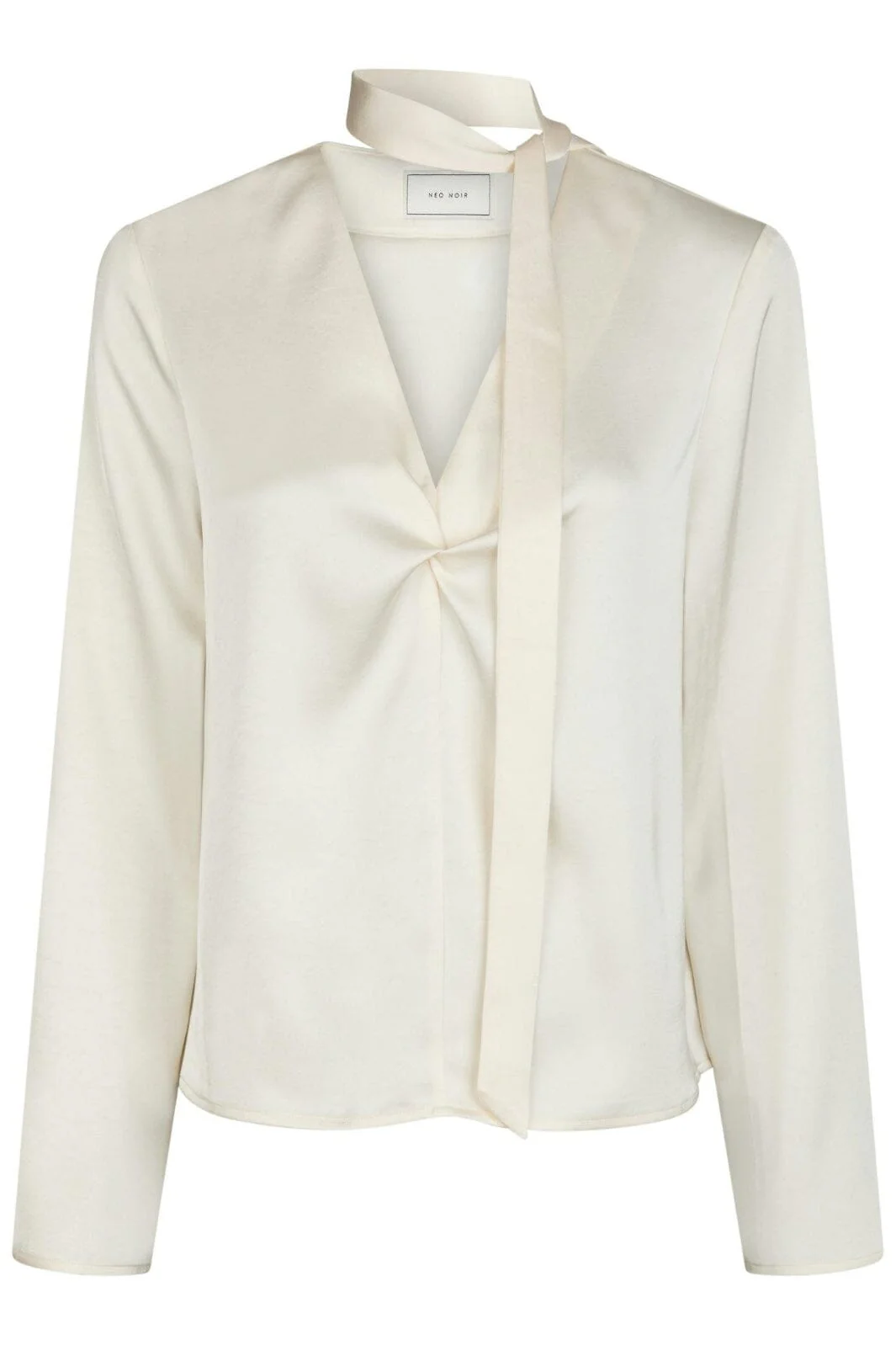 Neo Noir - Susanna Heavy Sateen Blouse 165018 - 621 - Pearl - Image 2