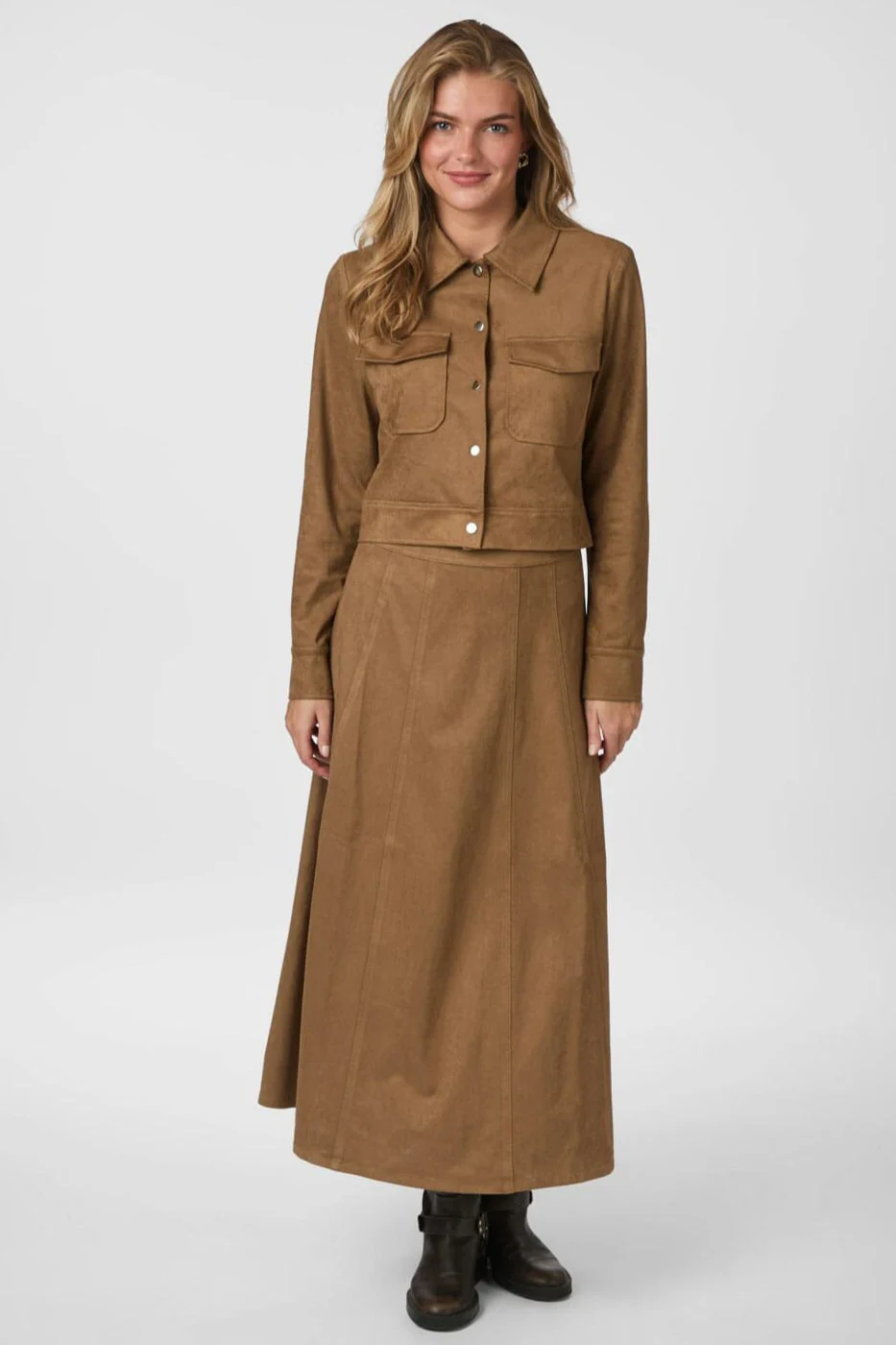 Neo Noir - Tamari Faux Suede Jacket 164712 - 604 - Cognac - Image 3