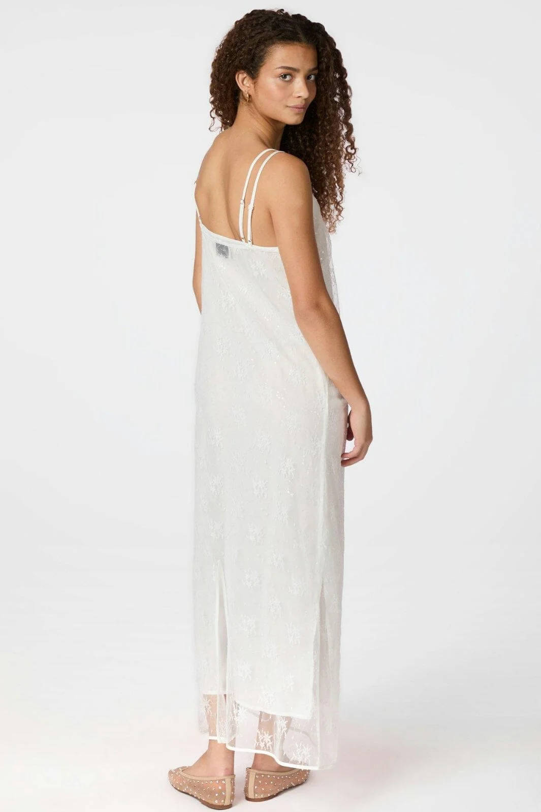 Neo Noir - Tarzana Lace Sequins Dress 162250 - 120 - White - Image 7