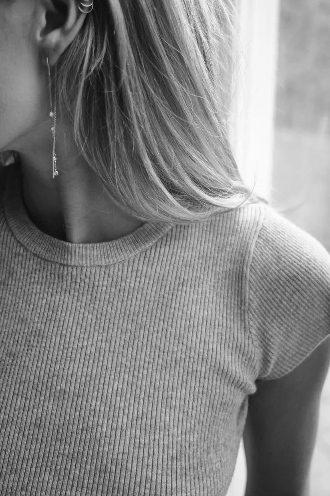 Neo Noir - Tirra Knit Tee 163378 - 131 - Light Grey - Image 4