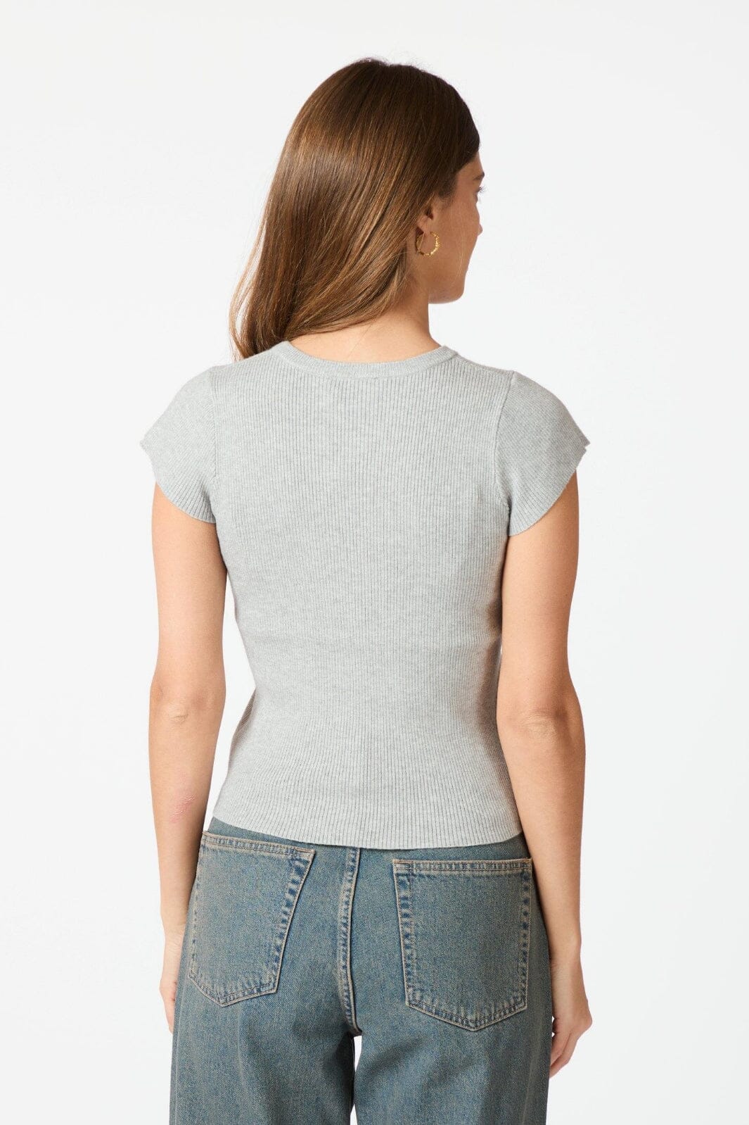 Neo Noir - Tirra Knit Tee 163378 - 131 - Light Grey - Image 8