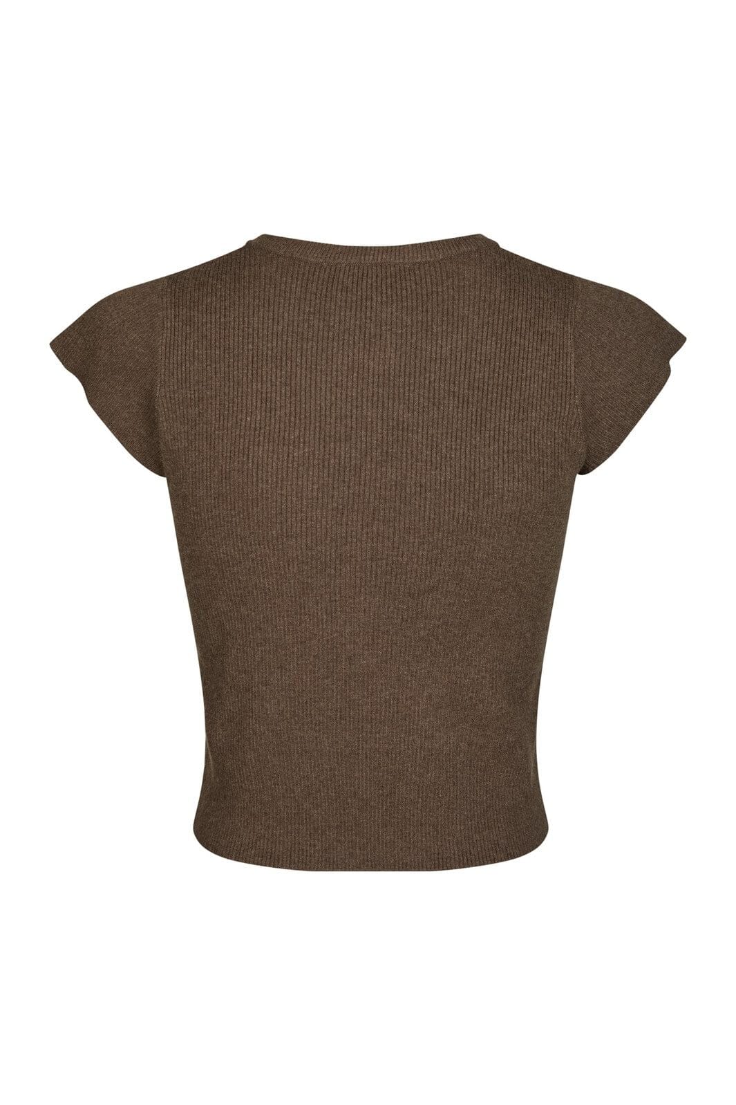 Neo Noir - Todda Knit Tee 165831 - 205 - Brown Melange - Image 7