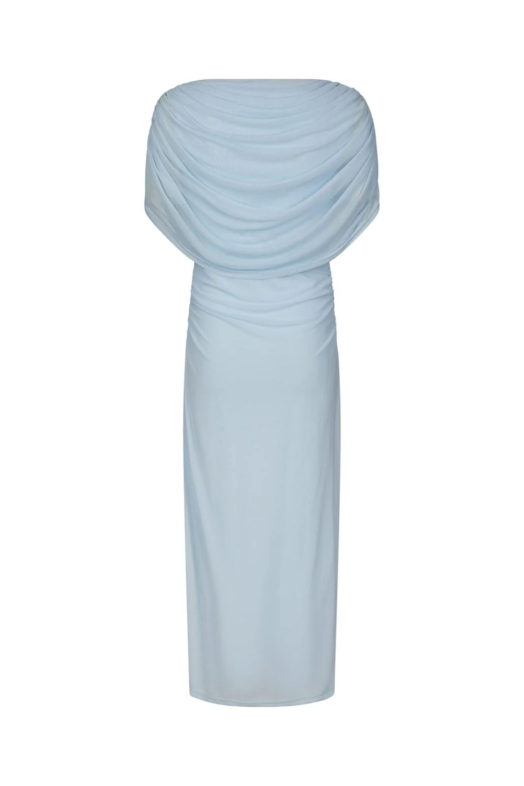 Neo Noir - Tottuna Long Drapy Mesh Dress 168451 - 145 - Light Blue - Image 5