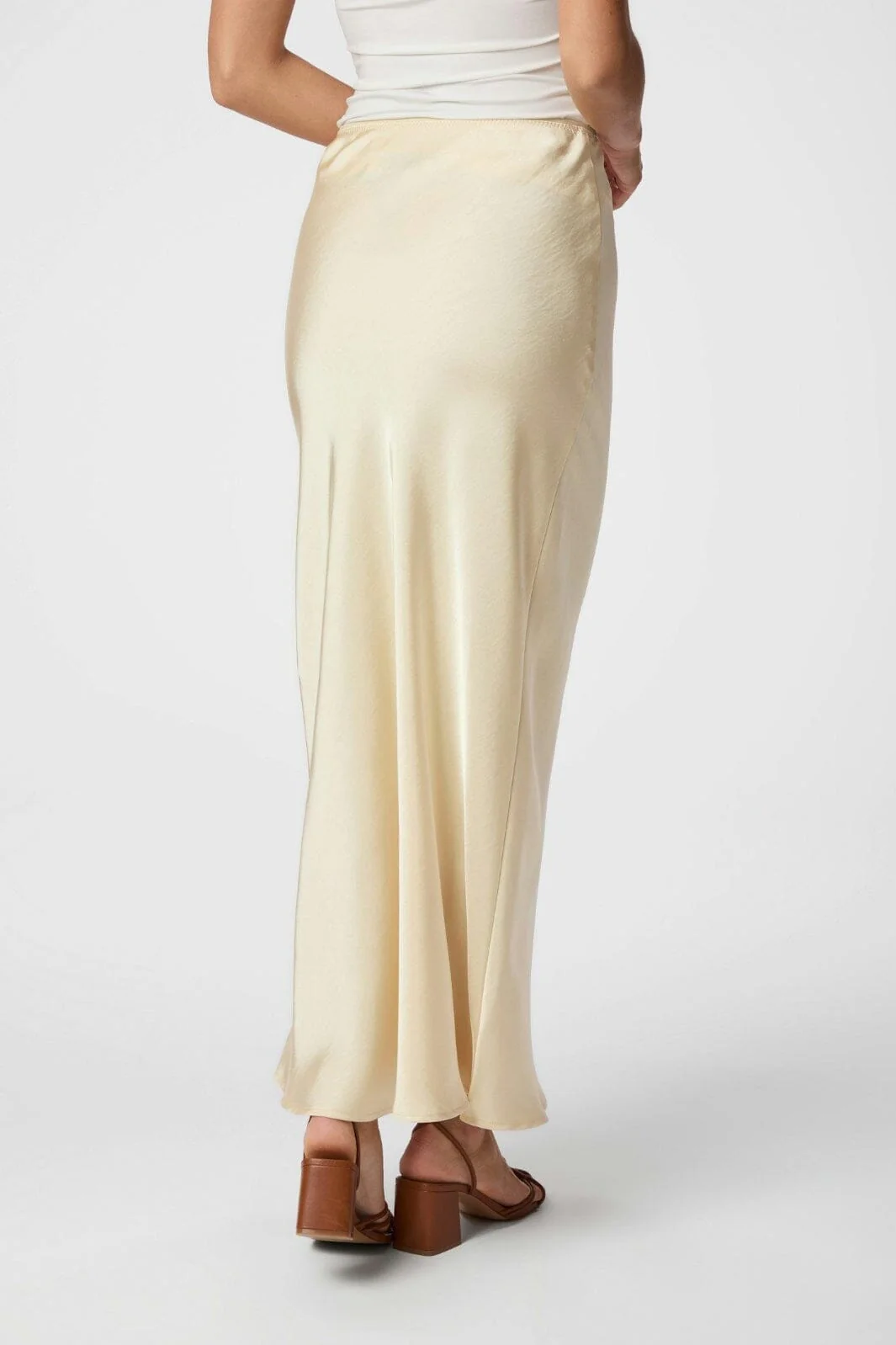 Neo Noir - Vicky Heavy Sateen Skirt 159588 - 191 - Light Yellow - Image 6