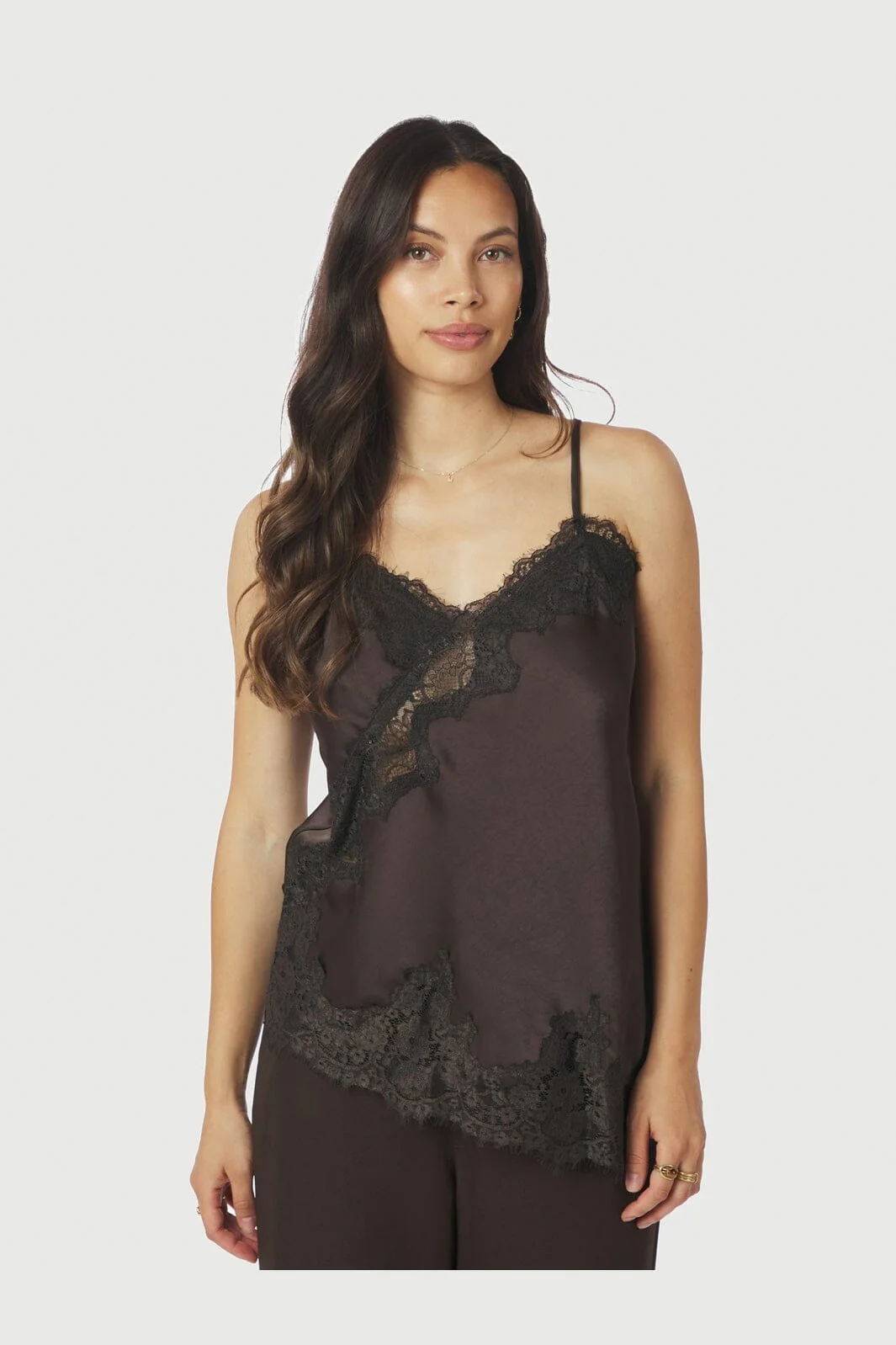 Neo Noir - Viole Lace Top 167409 - 676 - Dark Brown - Image 3