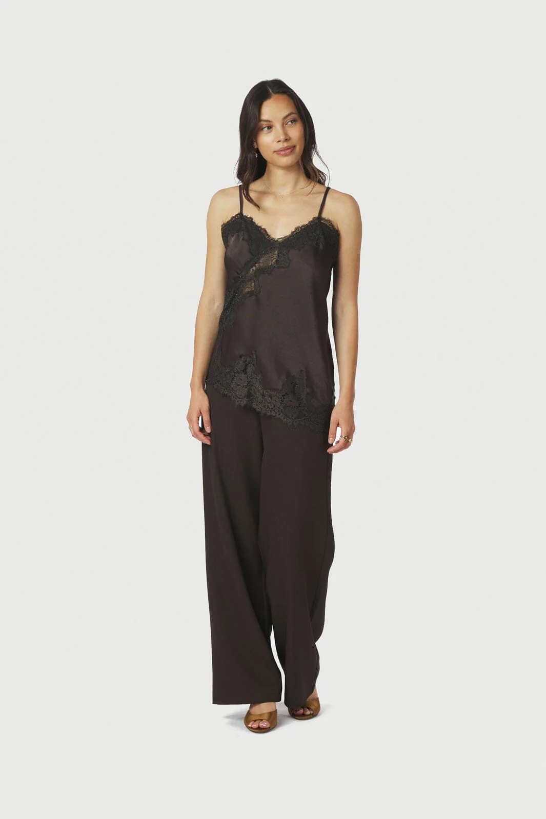 Neo Noir - Viole Lace Top 167409 - 676 - Dark Brown - Image 4