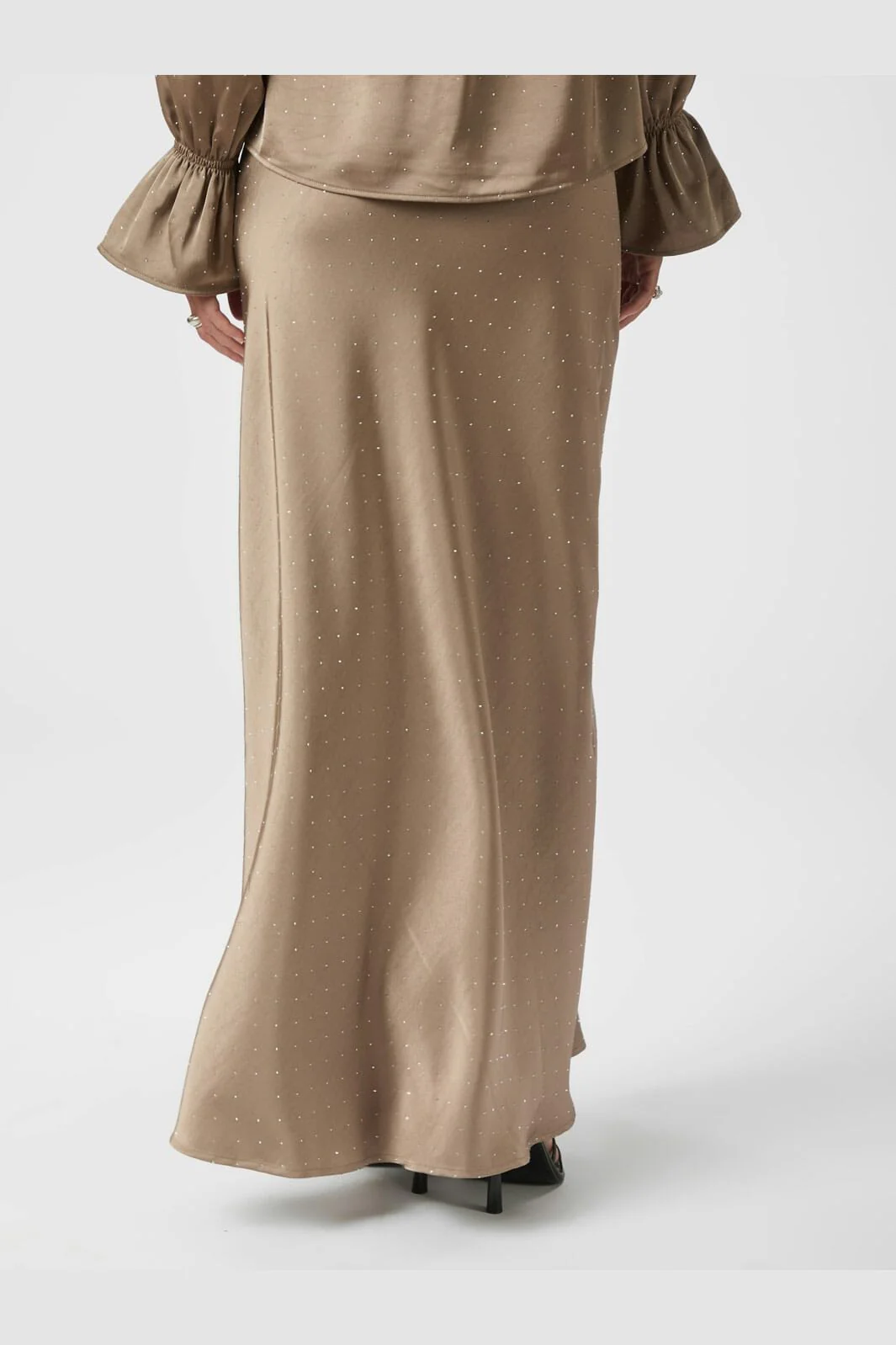 Neo Noir - Viso Heavy Sateen Bedaz Skirt 166890 - 811 - Dark Taupe - Image 6