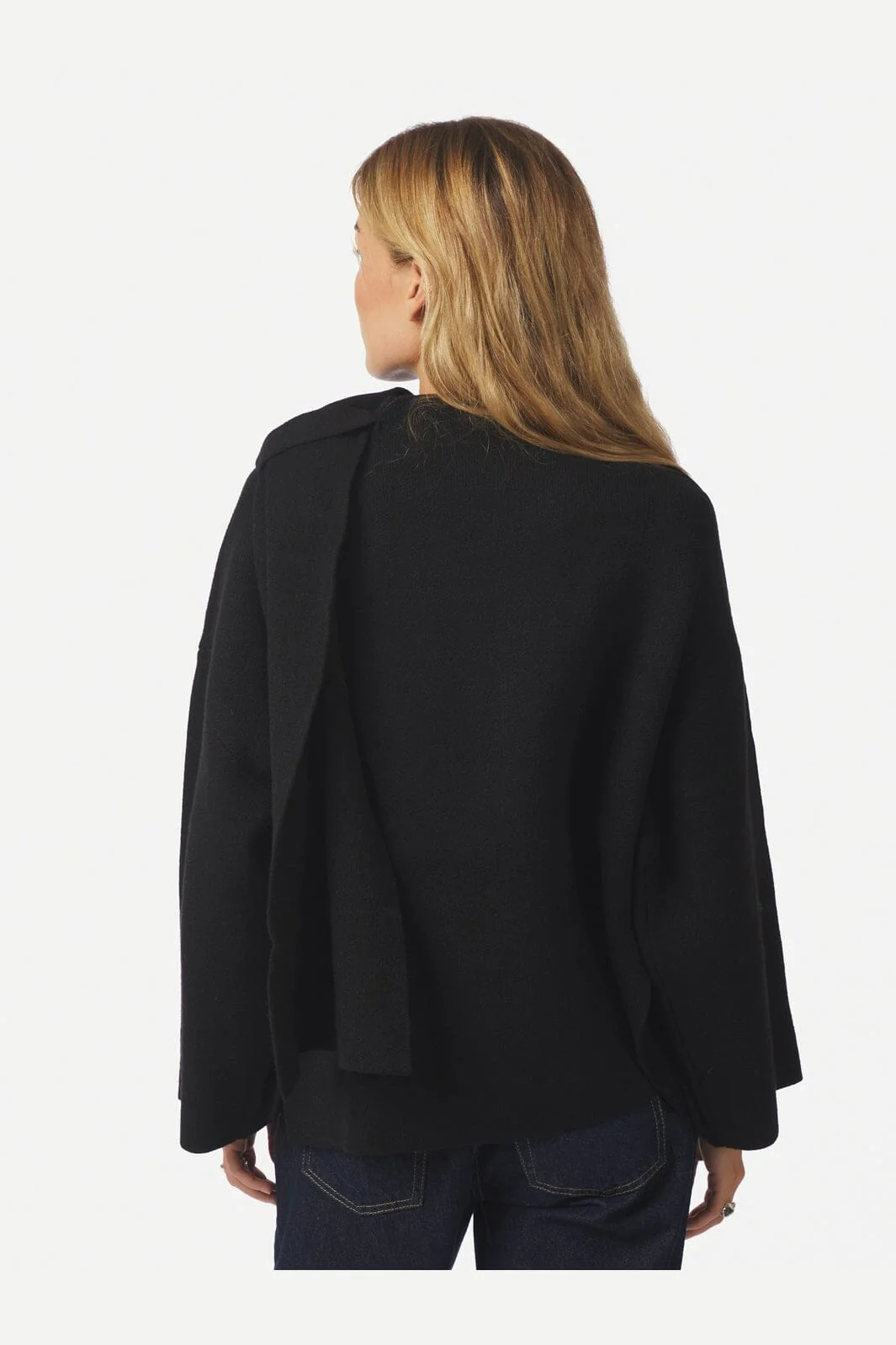 Neo Noir - Wals Knit Scarf Blouse 166203 - 100 - Black - Image 6