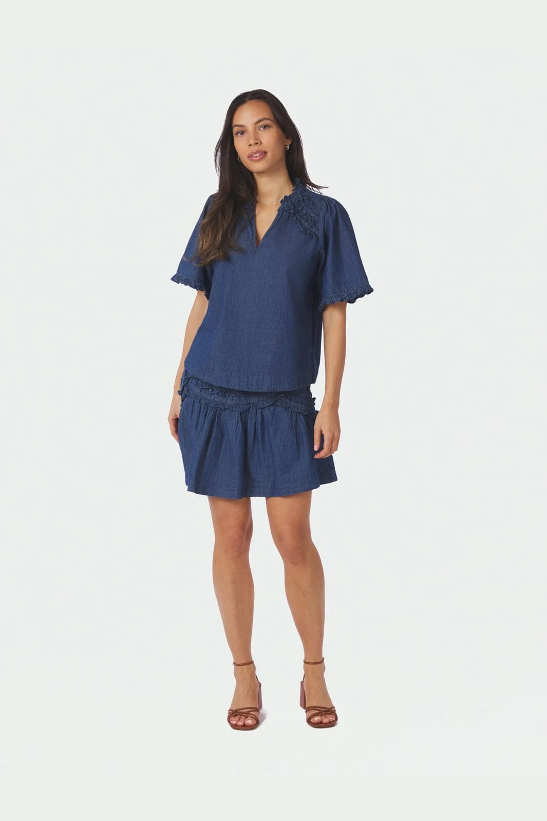 Neo Noir - Wendia Denim Blouse 168895 - 140 - Blue - Image 5