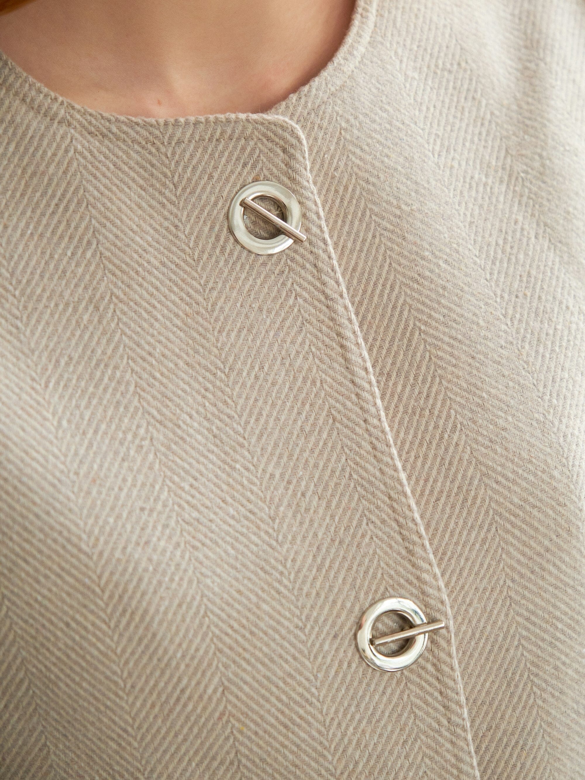 Neo Noir - Xanthe Light Herringbone Blazer 167111 - 213 - Sand - Image 5