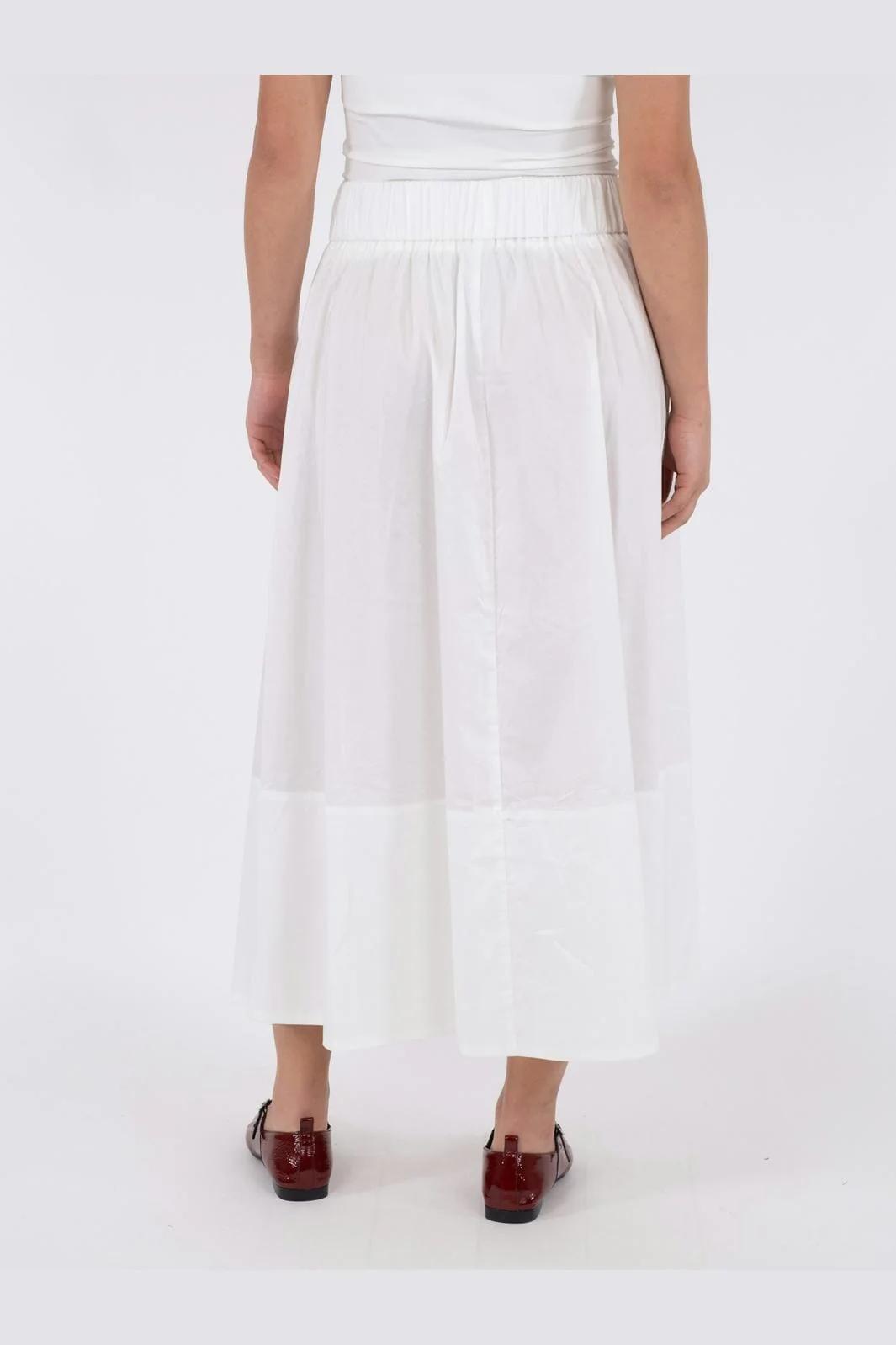 Neo Noir - Yara Long Poplin Skirt 163076 - 120 - White - Image 5