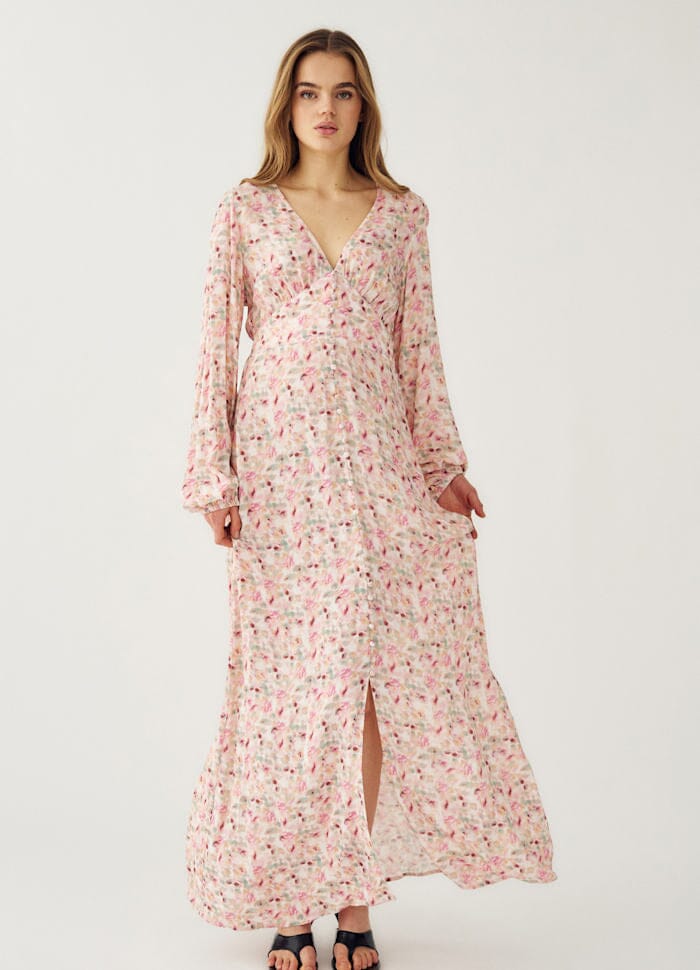 Noella - Lilith Maxi Dress 14160005 - 1389 - Cinthia Pink Print - Image 4