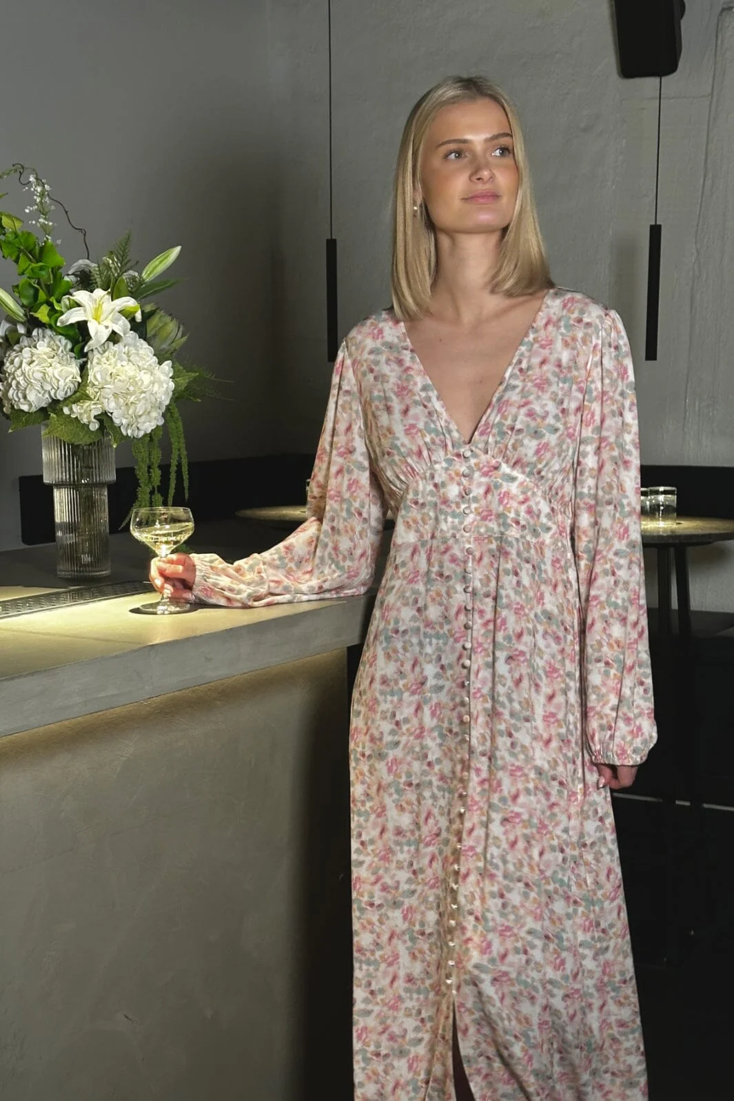 Noella - Lilith Maxi Dress 14160005 - 1389 - Cinthia Pink Print - Image 8