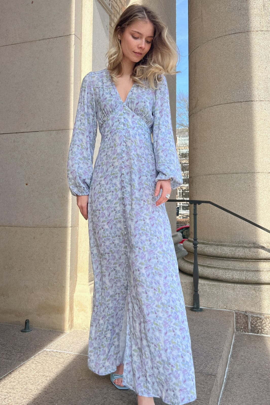 Noella - Lilith Maxi Dress 14160005 - 1390 - Cinthia Blue Print - Image 4