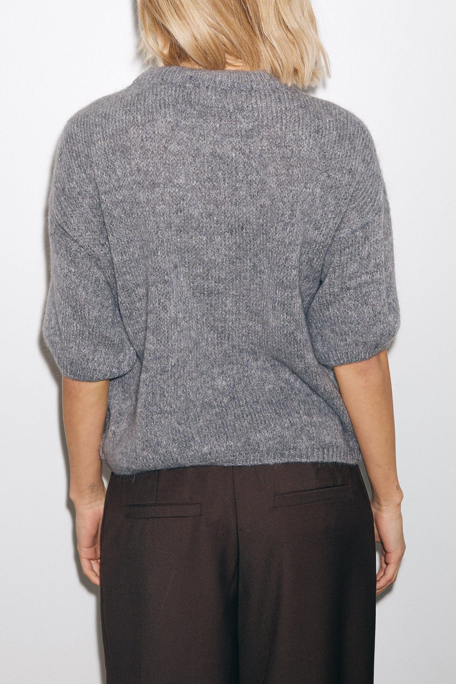 Noella - Mimi Knit Jumper - 218 Grey - Image 3