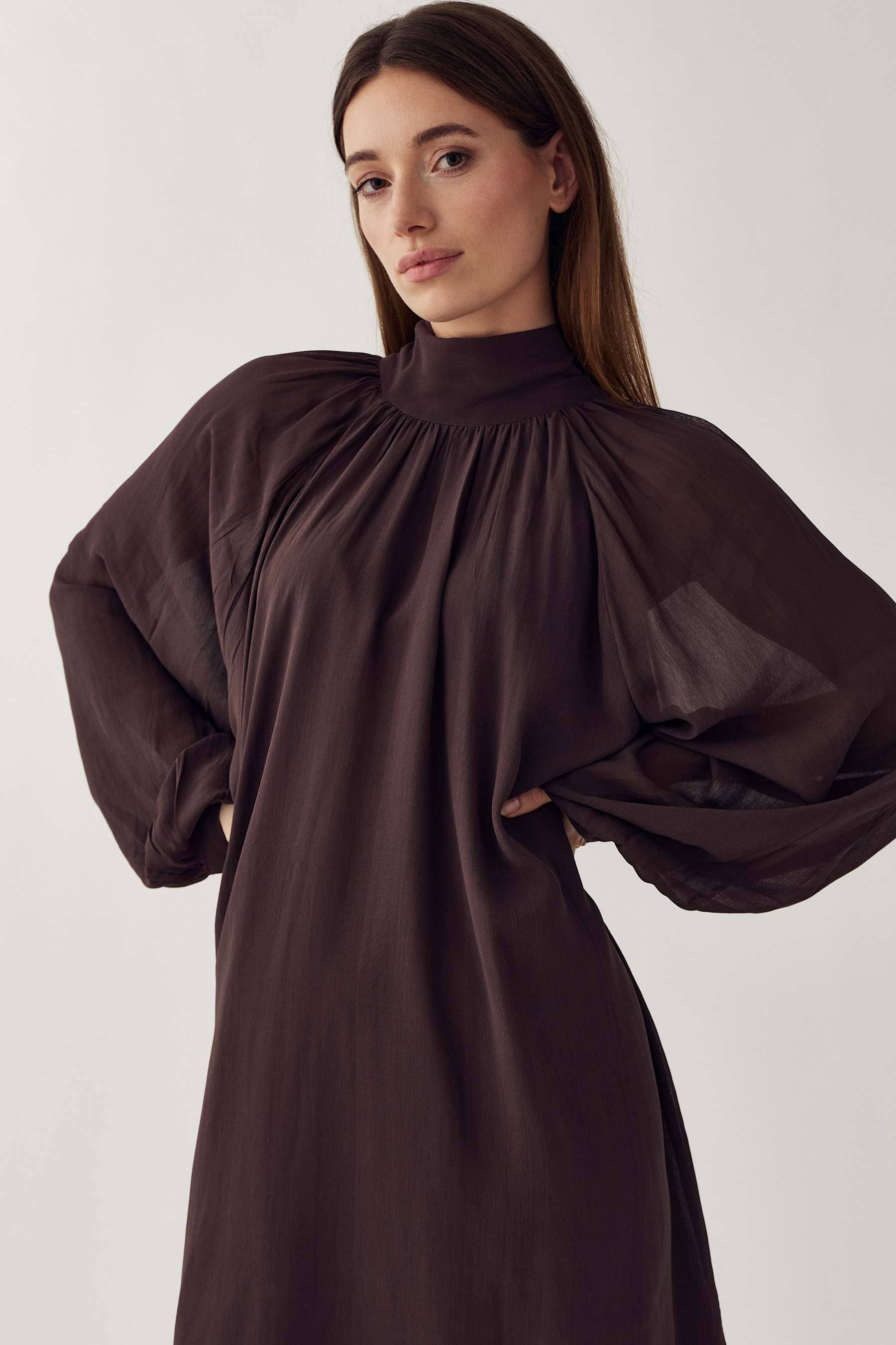 Noella - N-Lorenia Dress 14230003 - 674 - Chocolate - Image 8