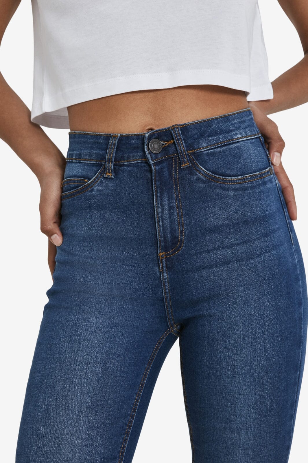 Noisy May - Nmcallie Skinny Blue Jeans Fwd - 3110405 Medium Blue Denim - Image 4