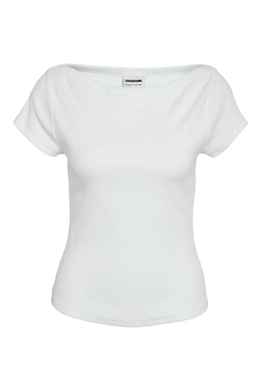 Noisy May - Nmmaya S/S Boatneck Top Fwd - 4915909 Bright White