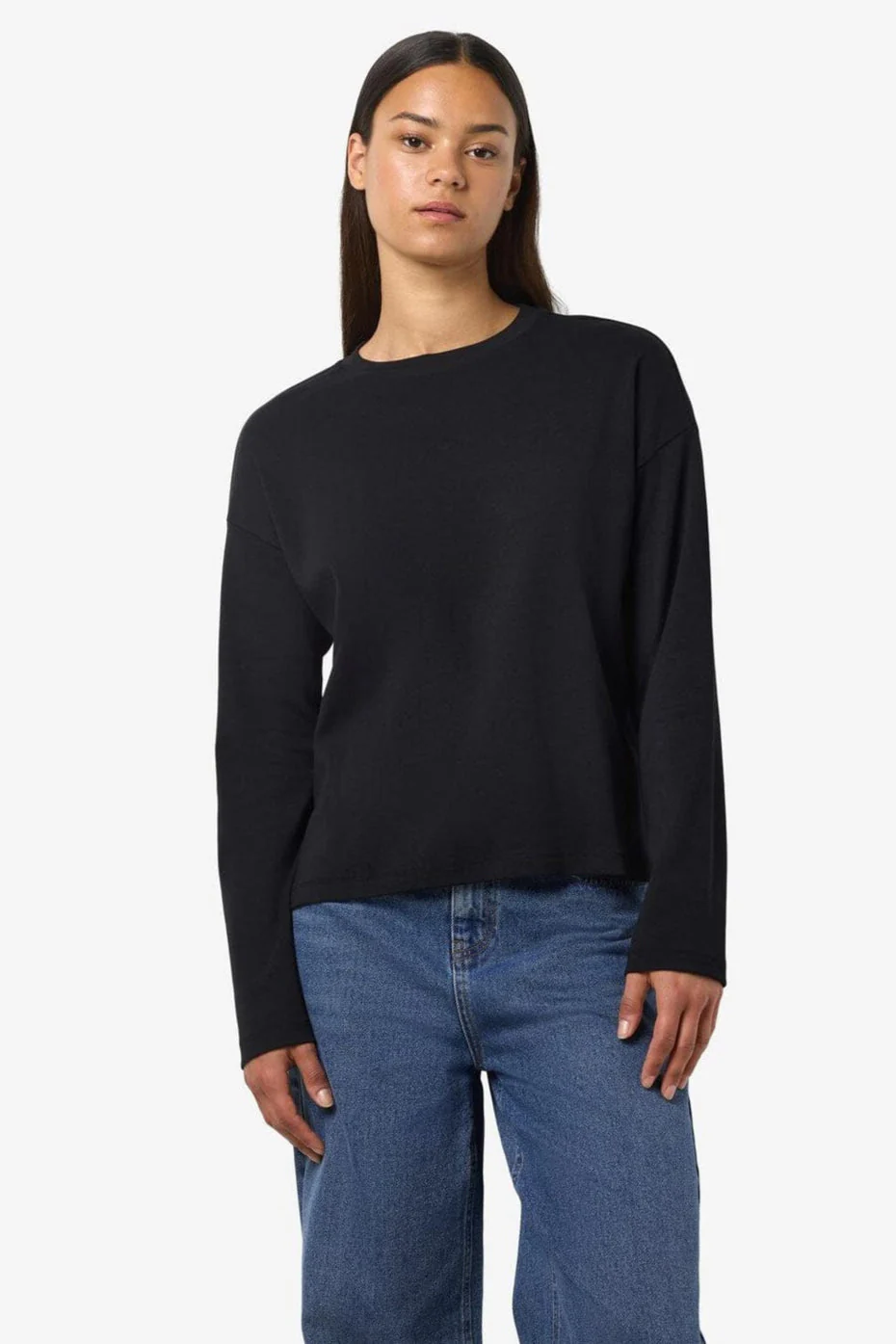 Noisy May - Nmmocca L/S Regular Fit Top Fwd - 4793254 Black - Image 2