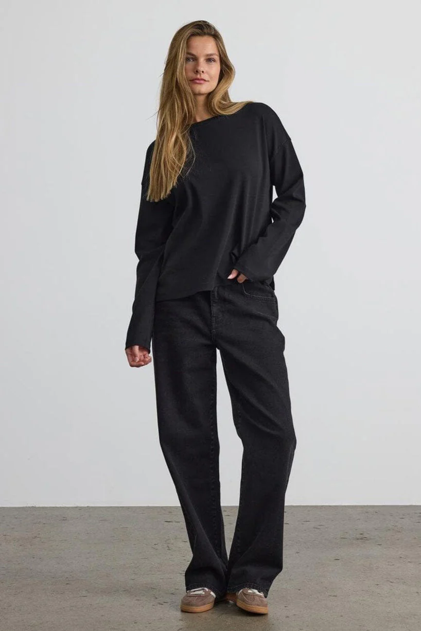 Noisy May - Nmmocca L/S Regular Fit Top Fwd - 4793254 Black - Image 7