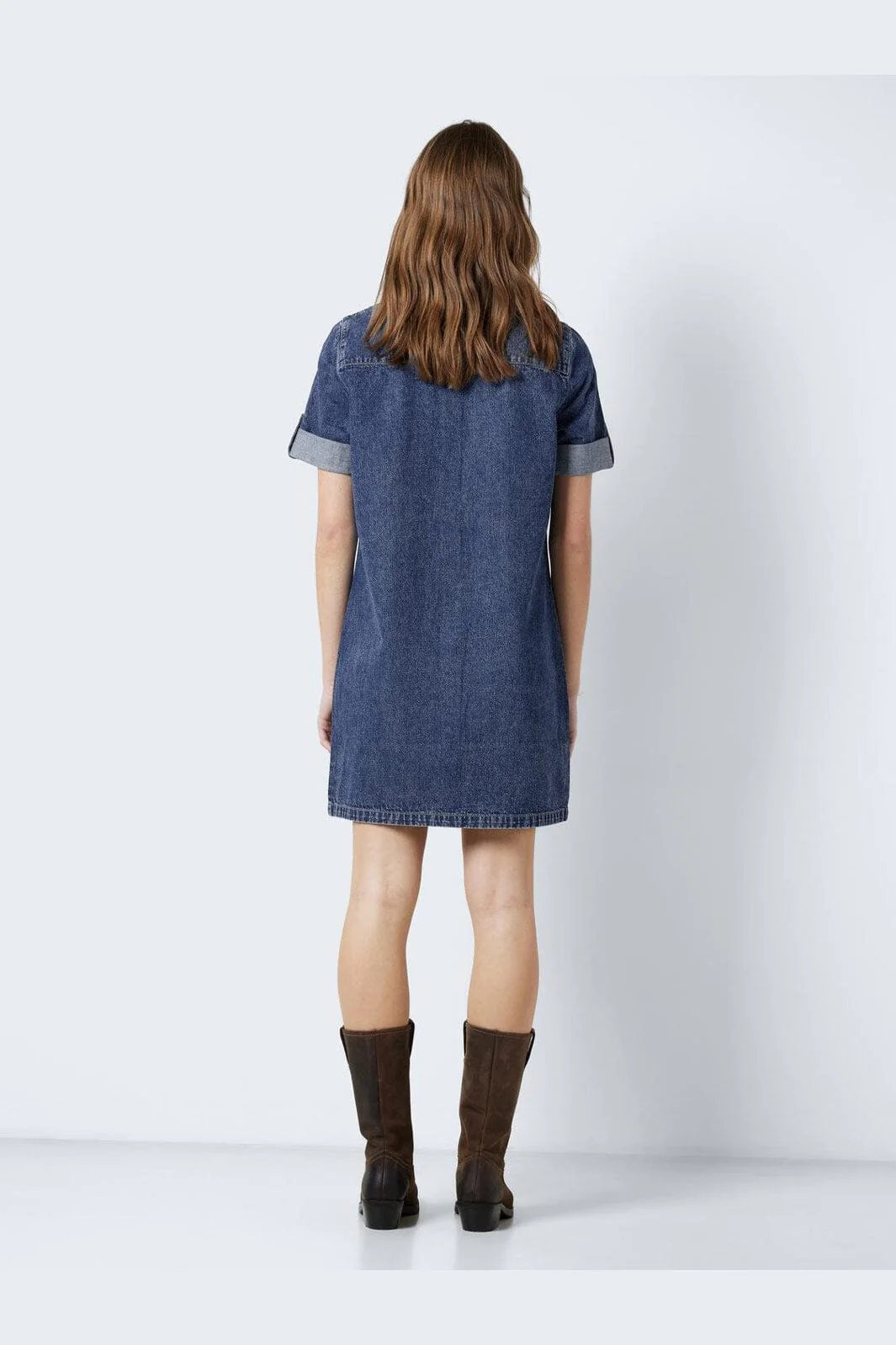 Noisy May - Nmnew Signe S/S Denim Dress Vi002Mb - 4460315 Medium Blue Denim - Image 6