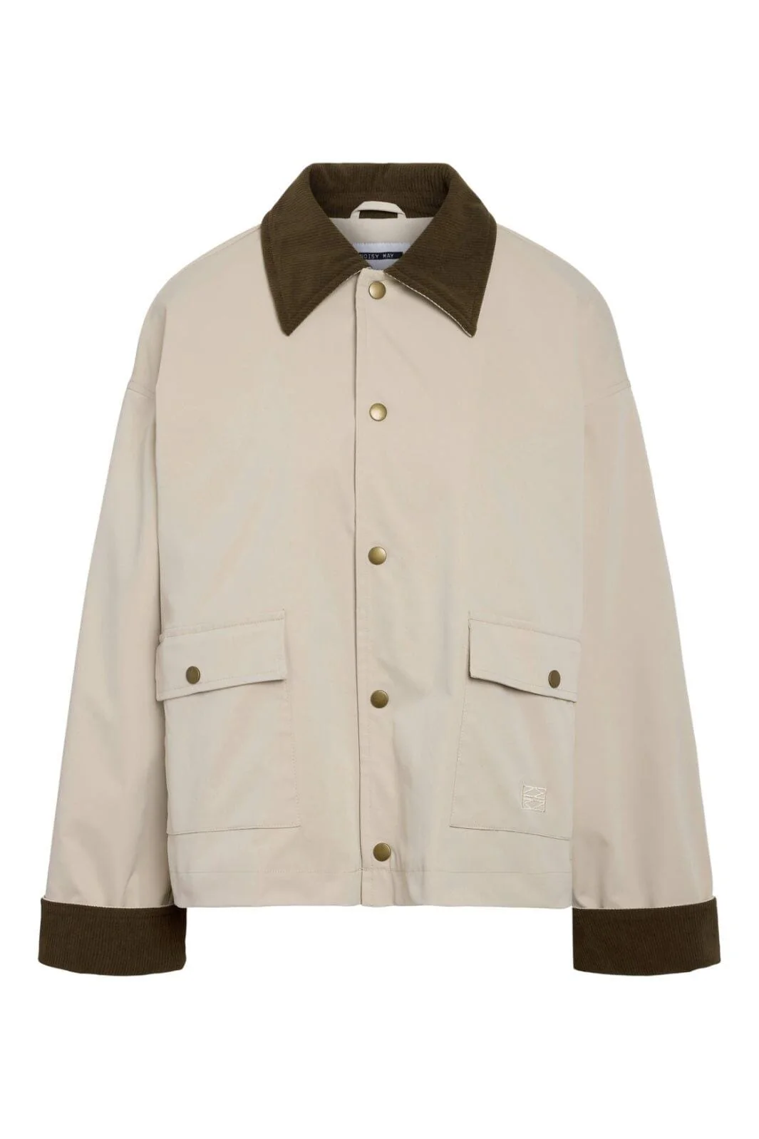 Noisy May - Nmnora Corduroy Collar Jacket - 4679979 Silver Lining Morel